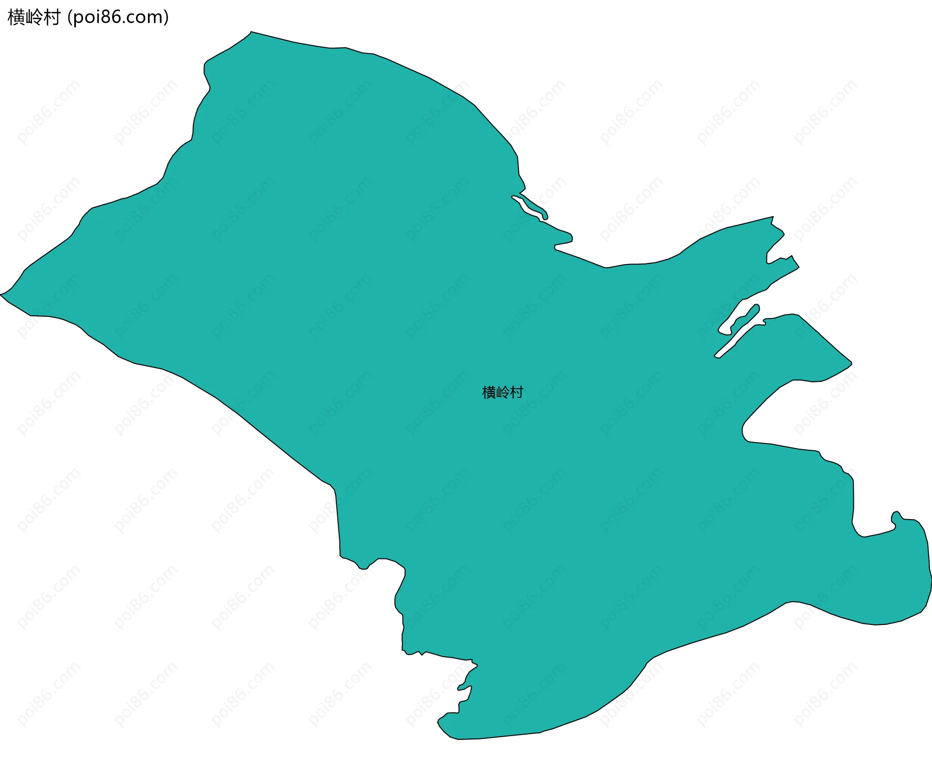 横岭村边界地图