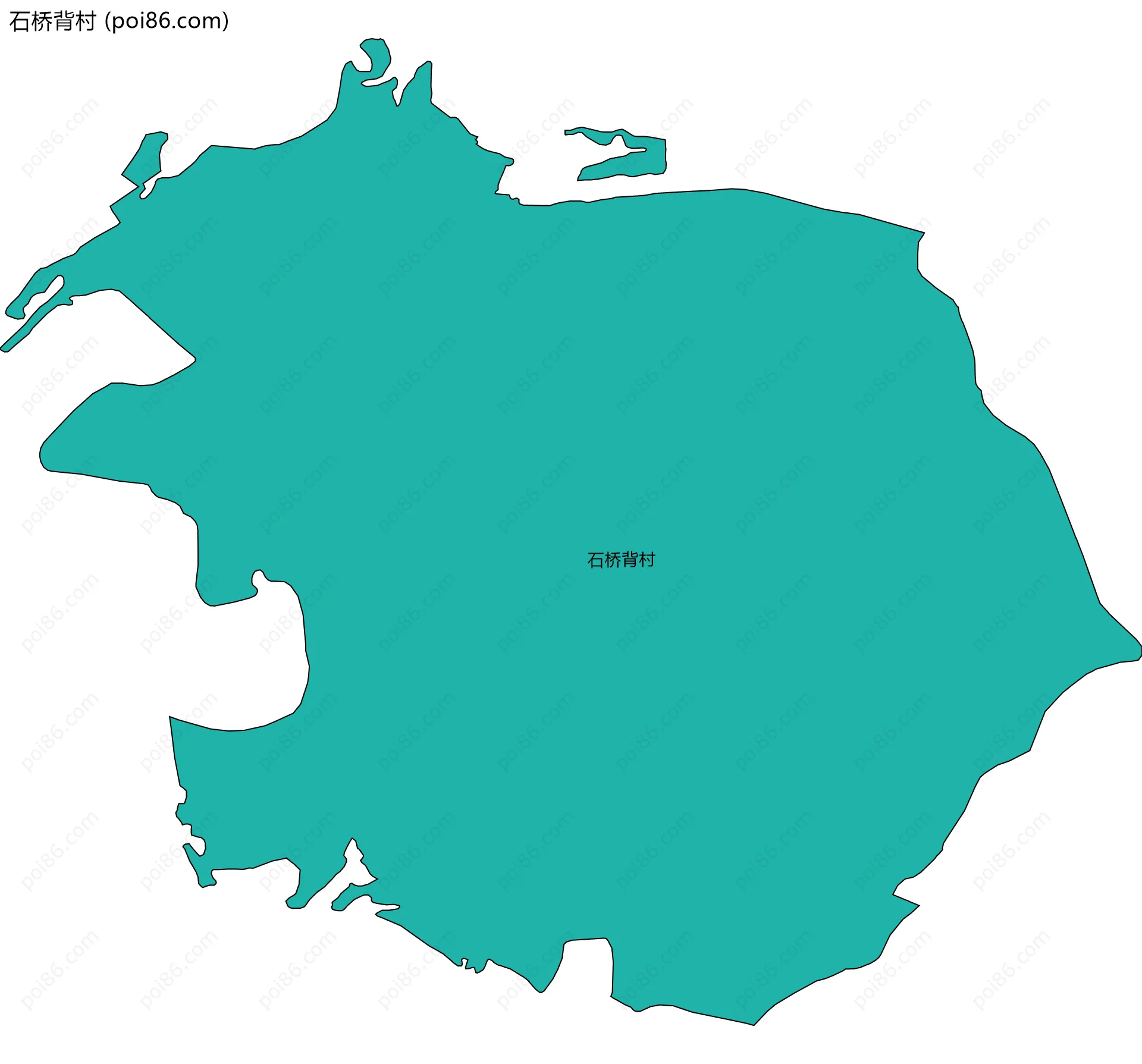 石桥背村边界地图
