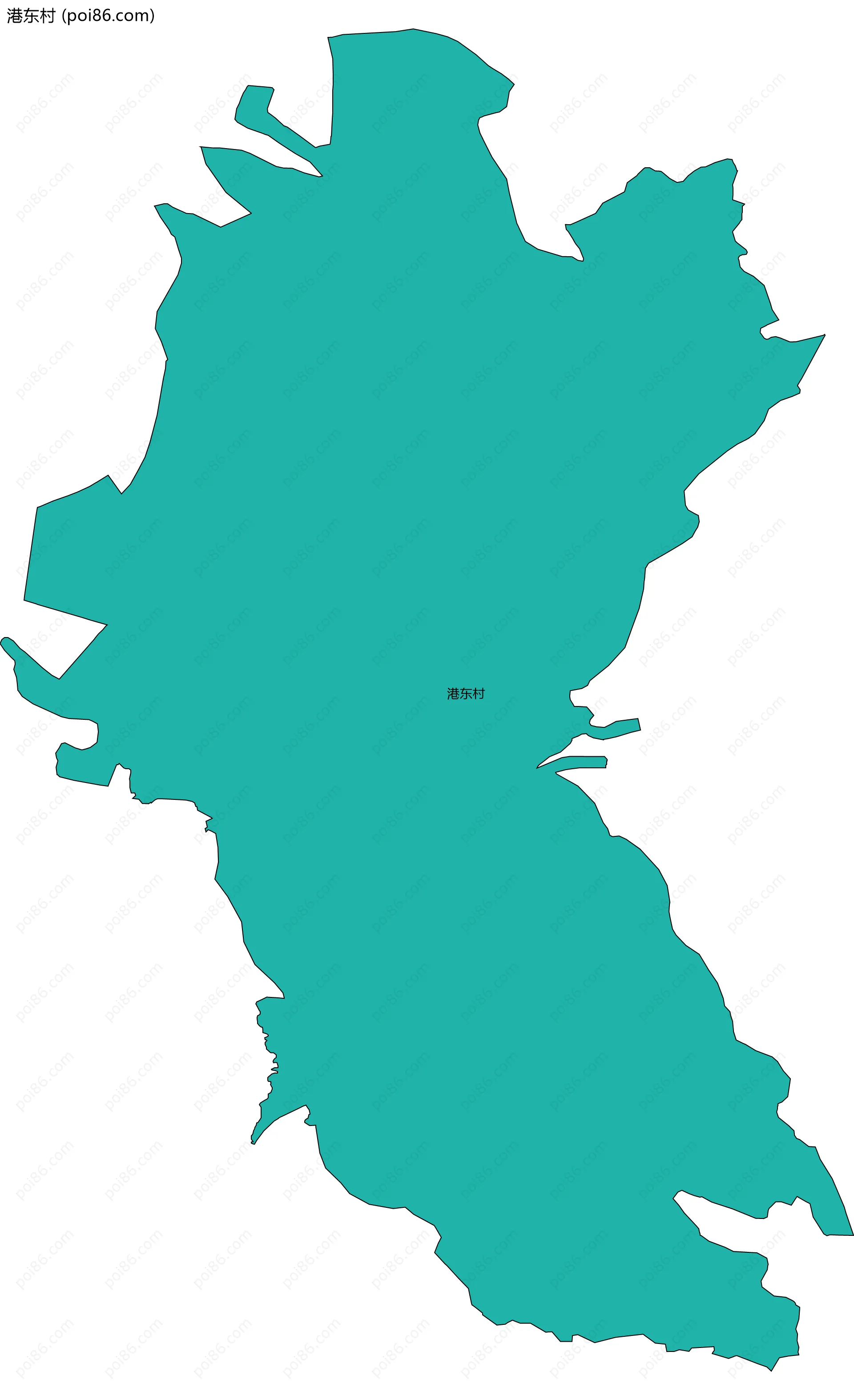 港东村边界地图