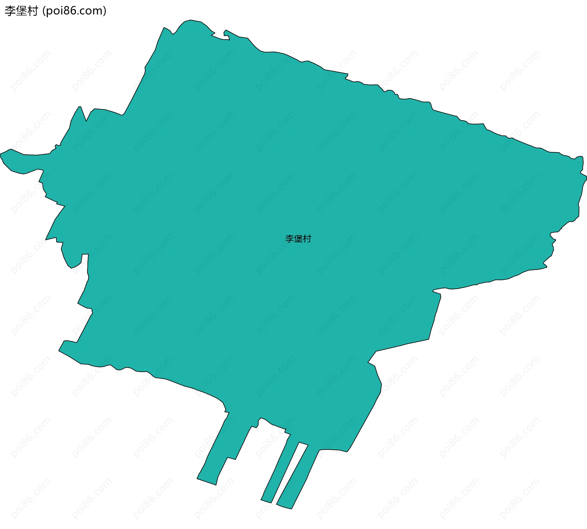 李堡村边界地图