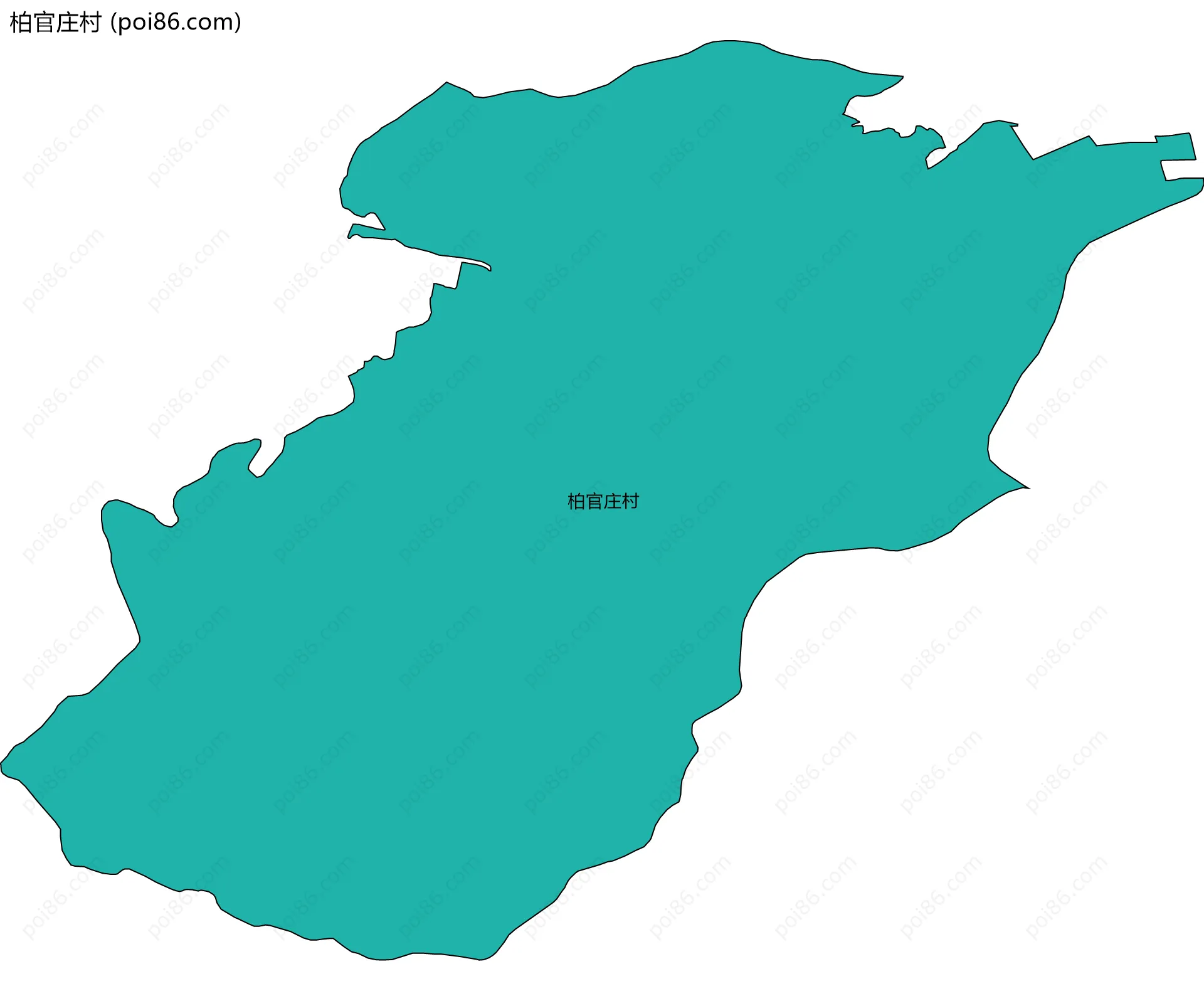柏官庄村边界地图