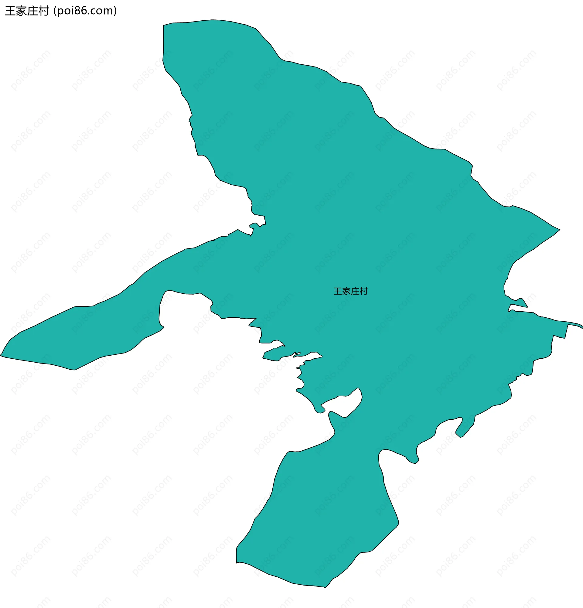 王家庄村边界地图
