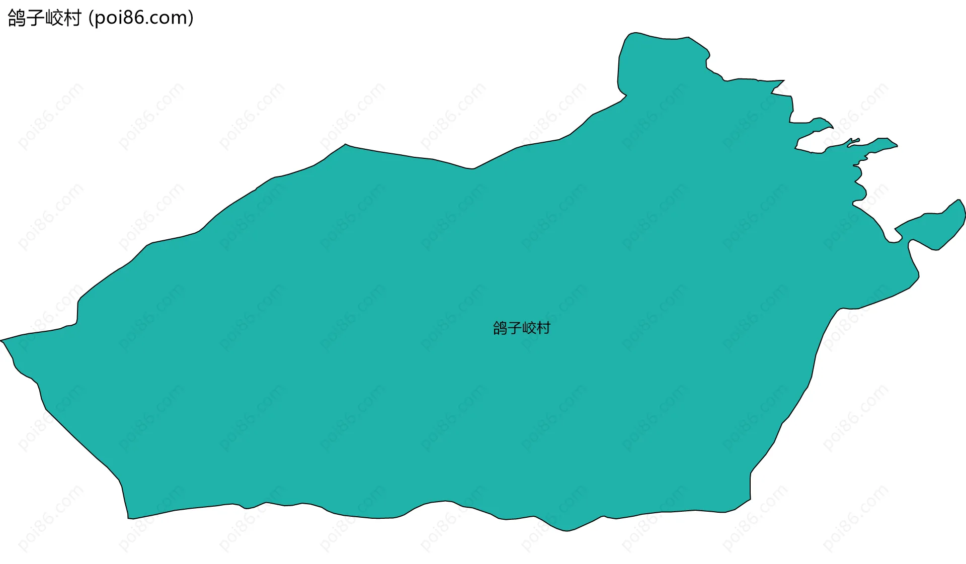 鸽子峧村边界地图