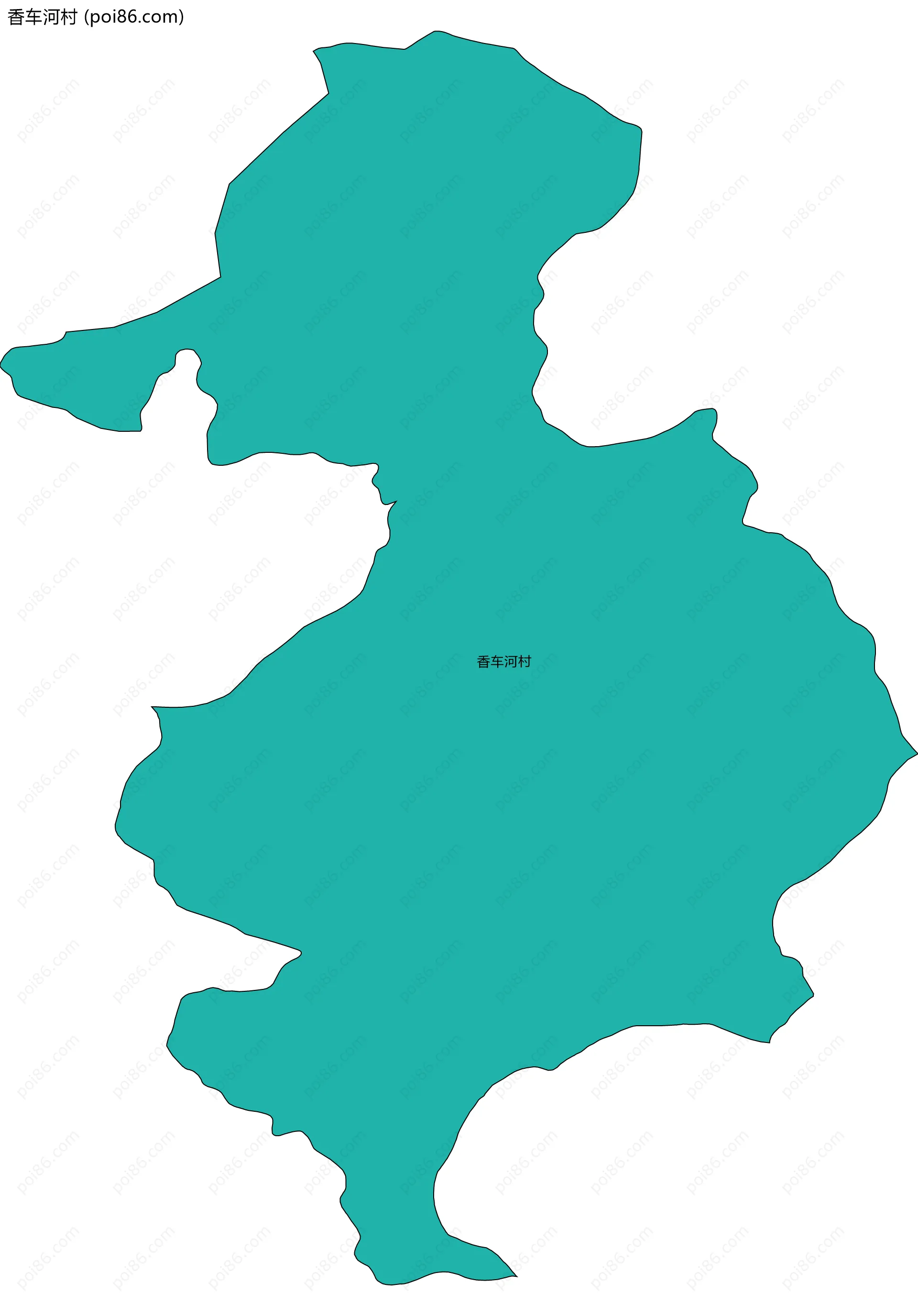 香车河村边界地图