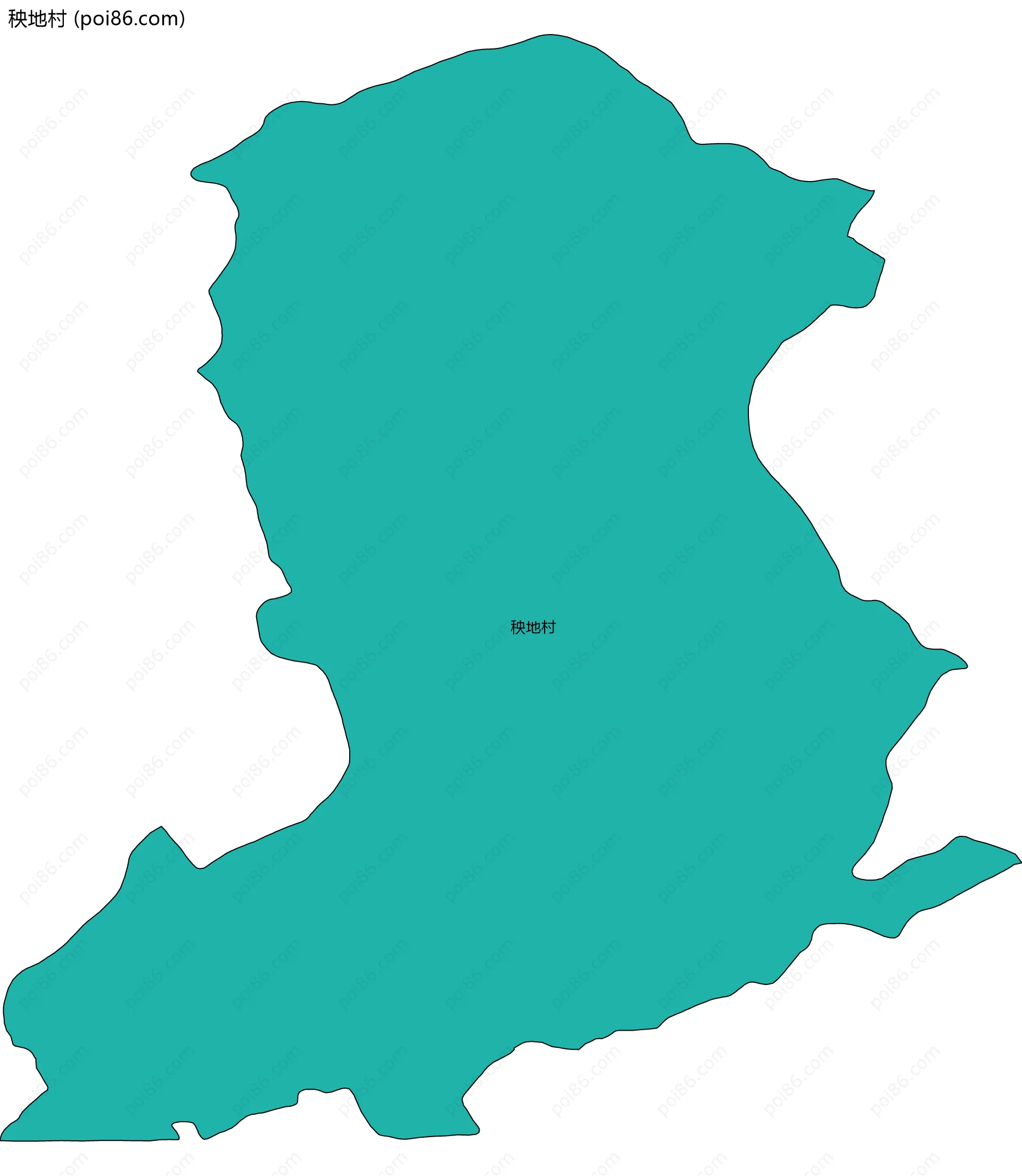 秧地村边界地图