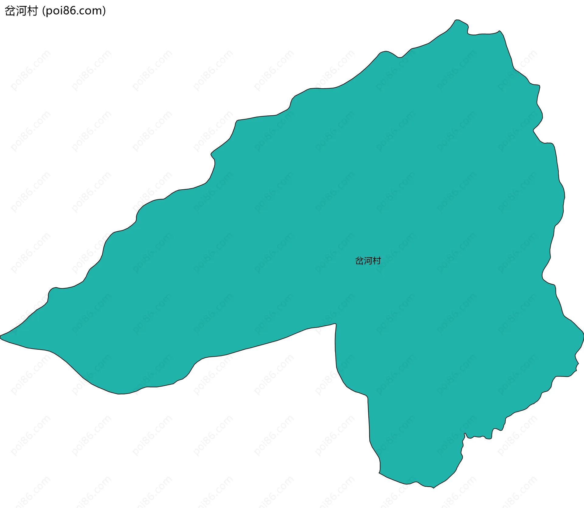 岔河村边界地图