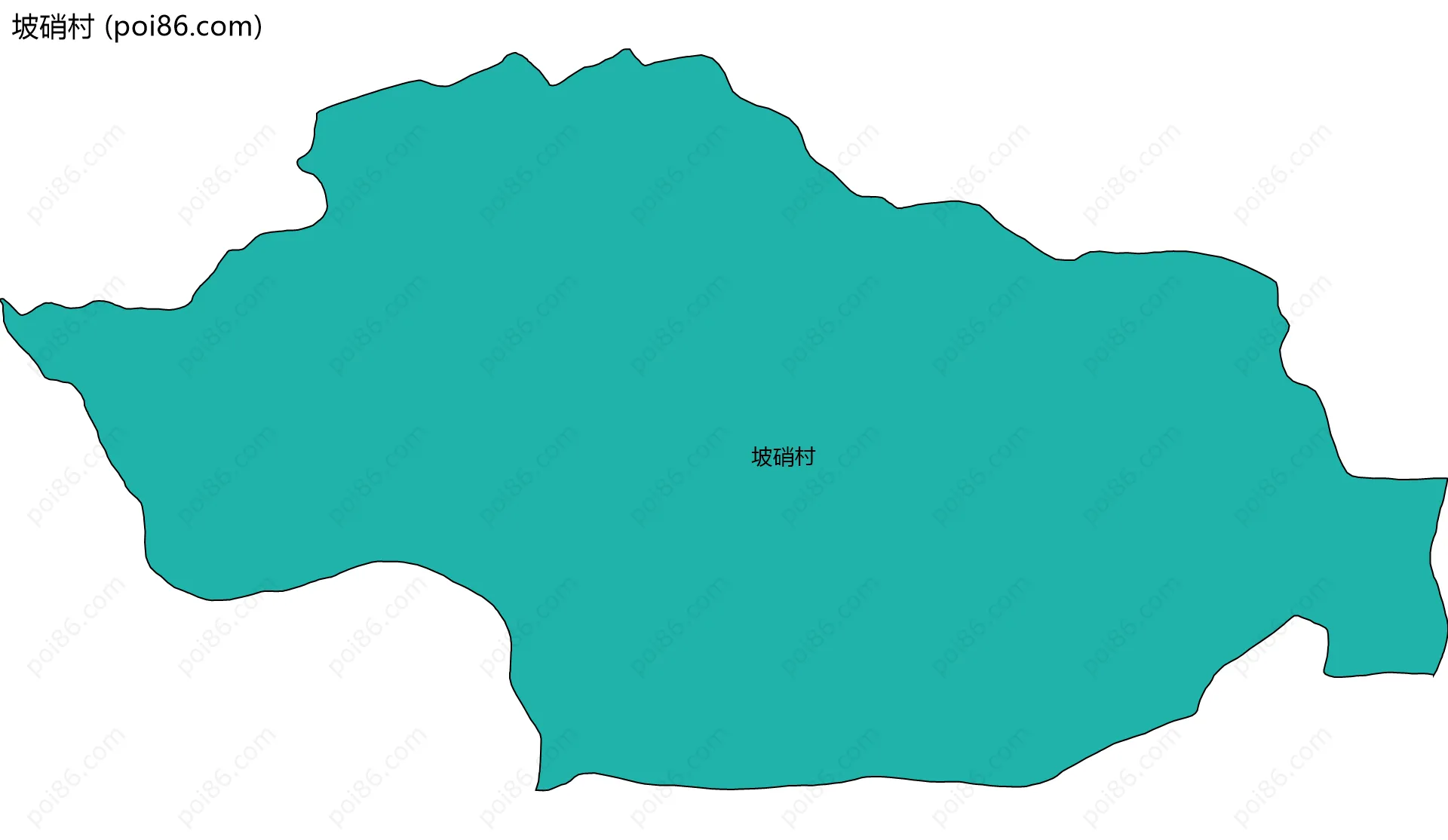 坡硝村边界地图