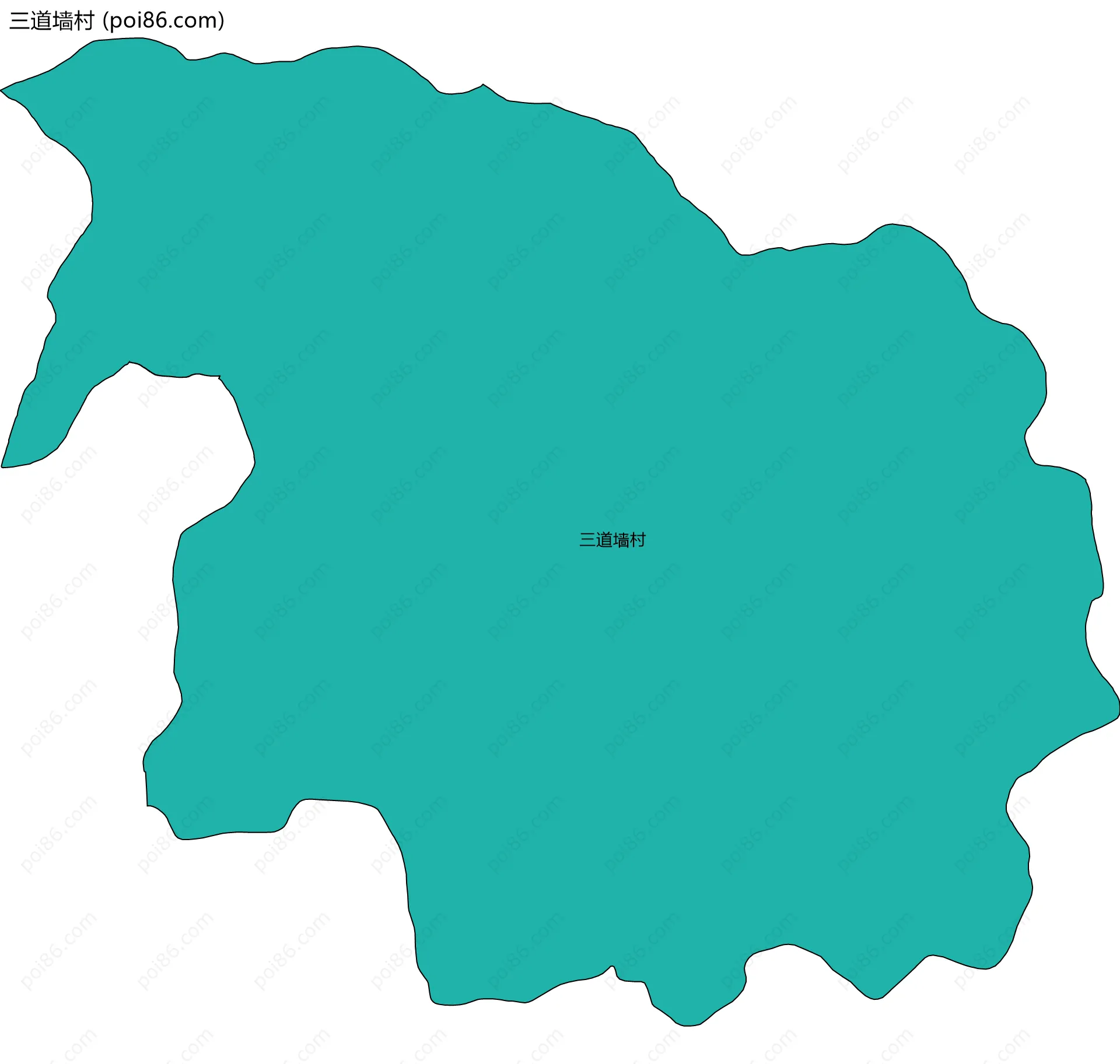 三道墙村边界地图