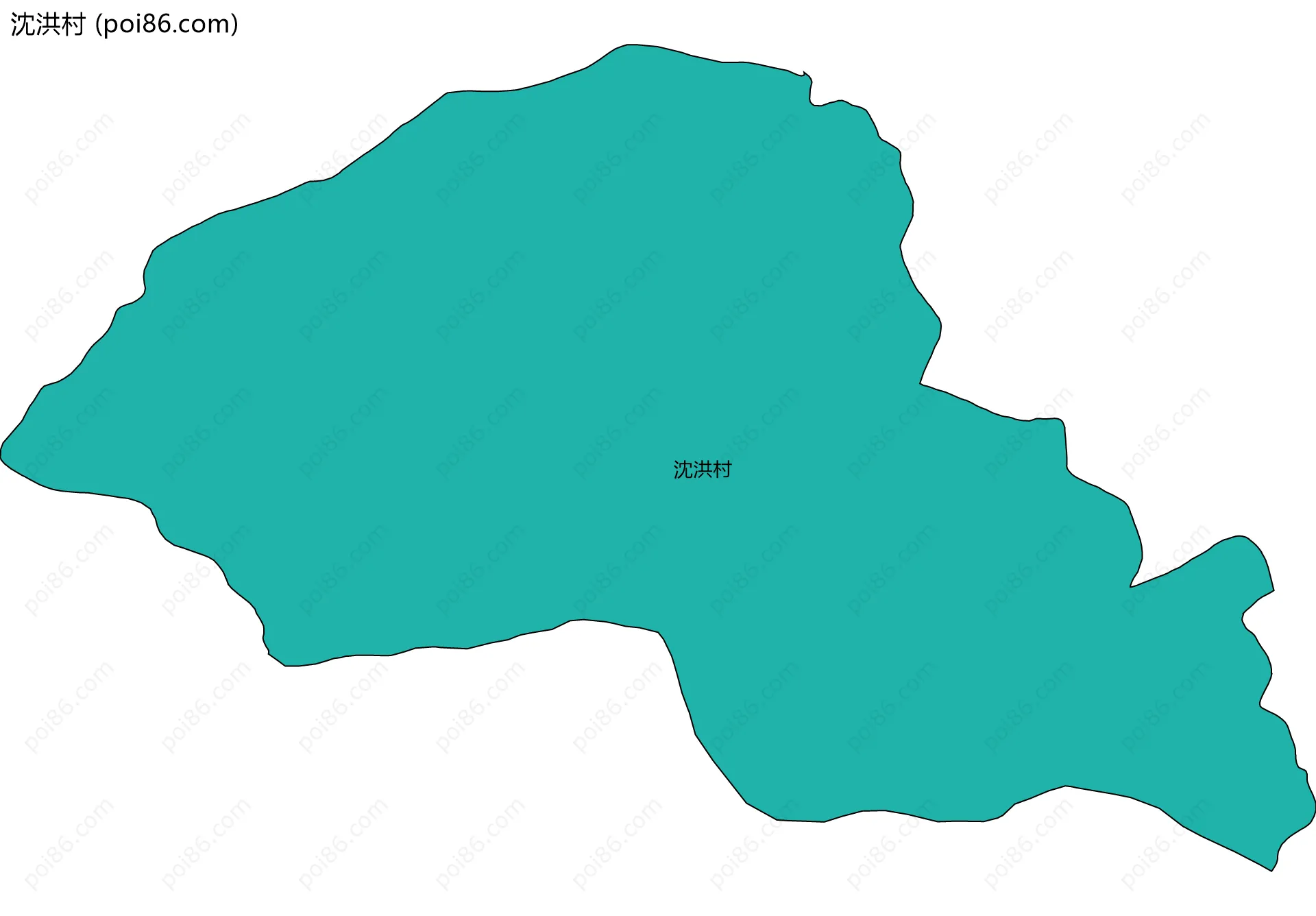 沈洪村边界地图