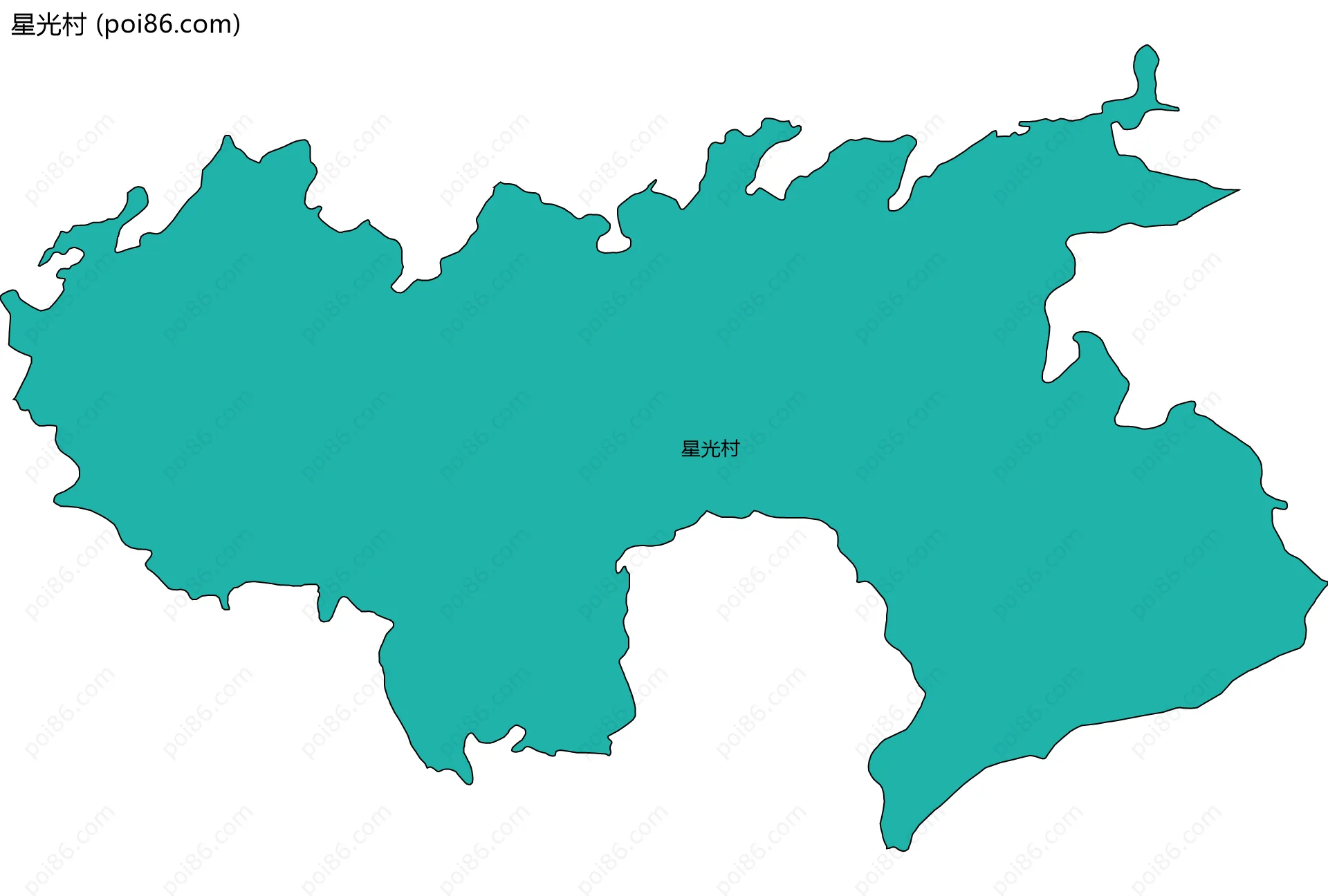 星光村边界地图