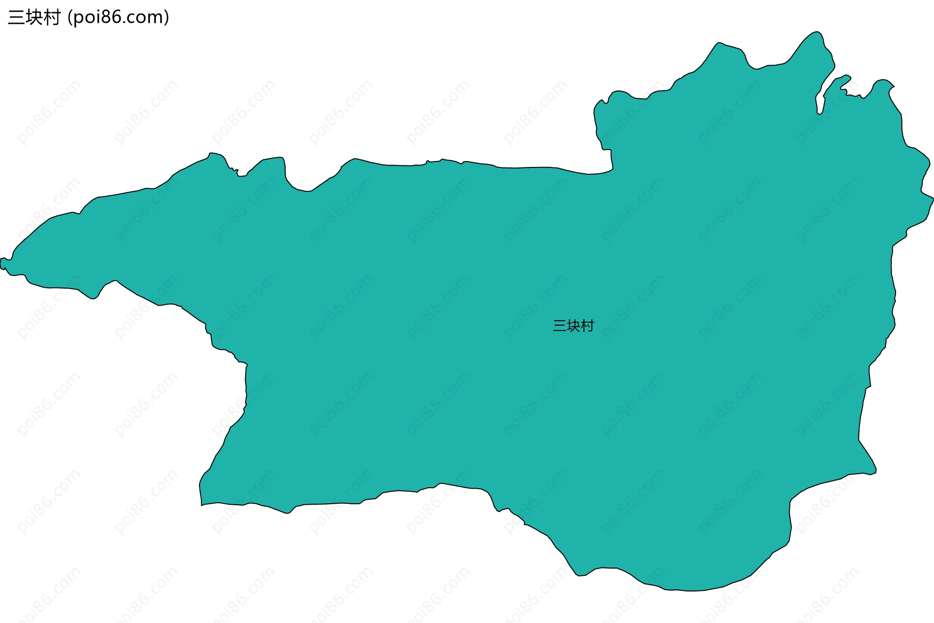 三块村边界地图