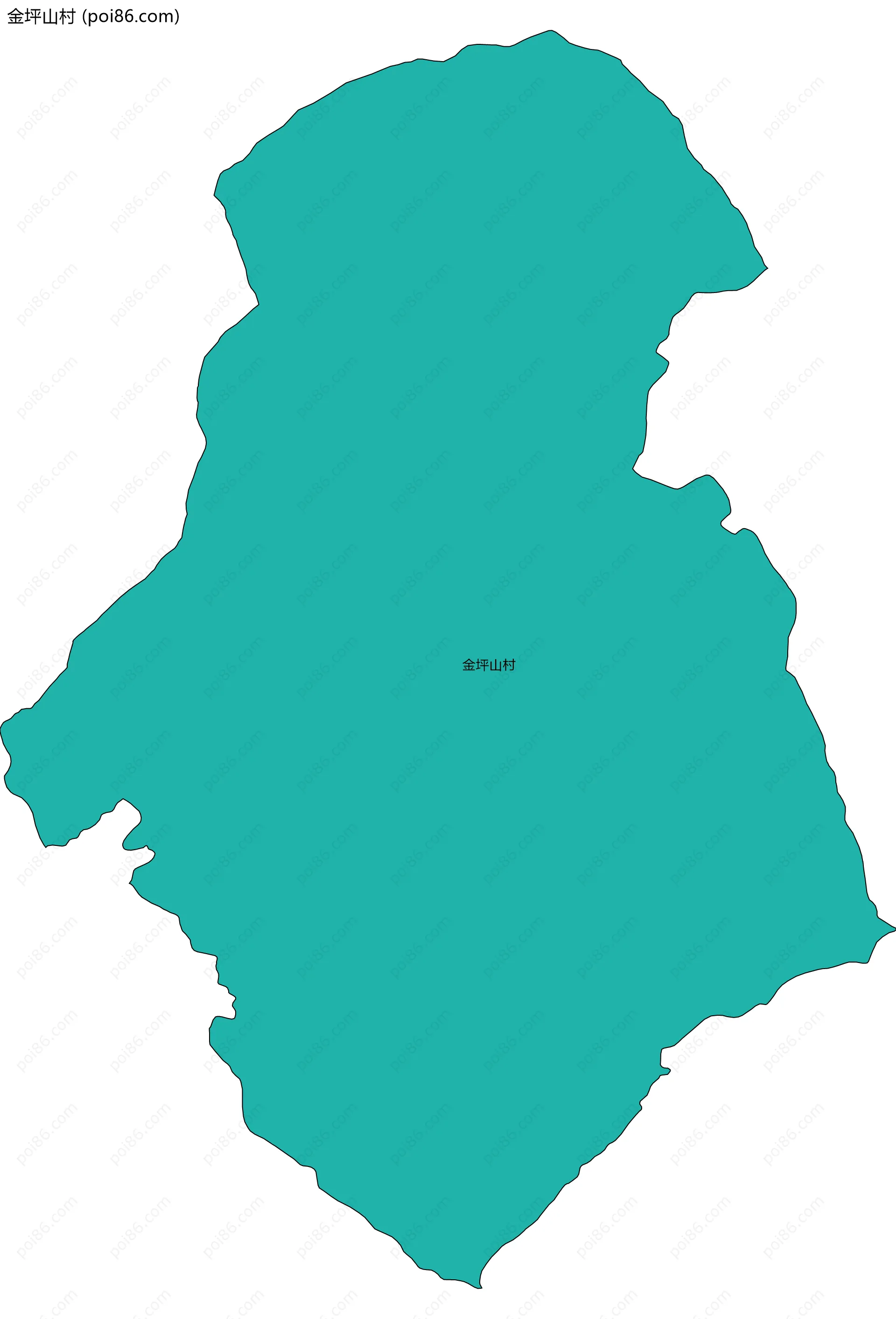 金坪山村边界地图