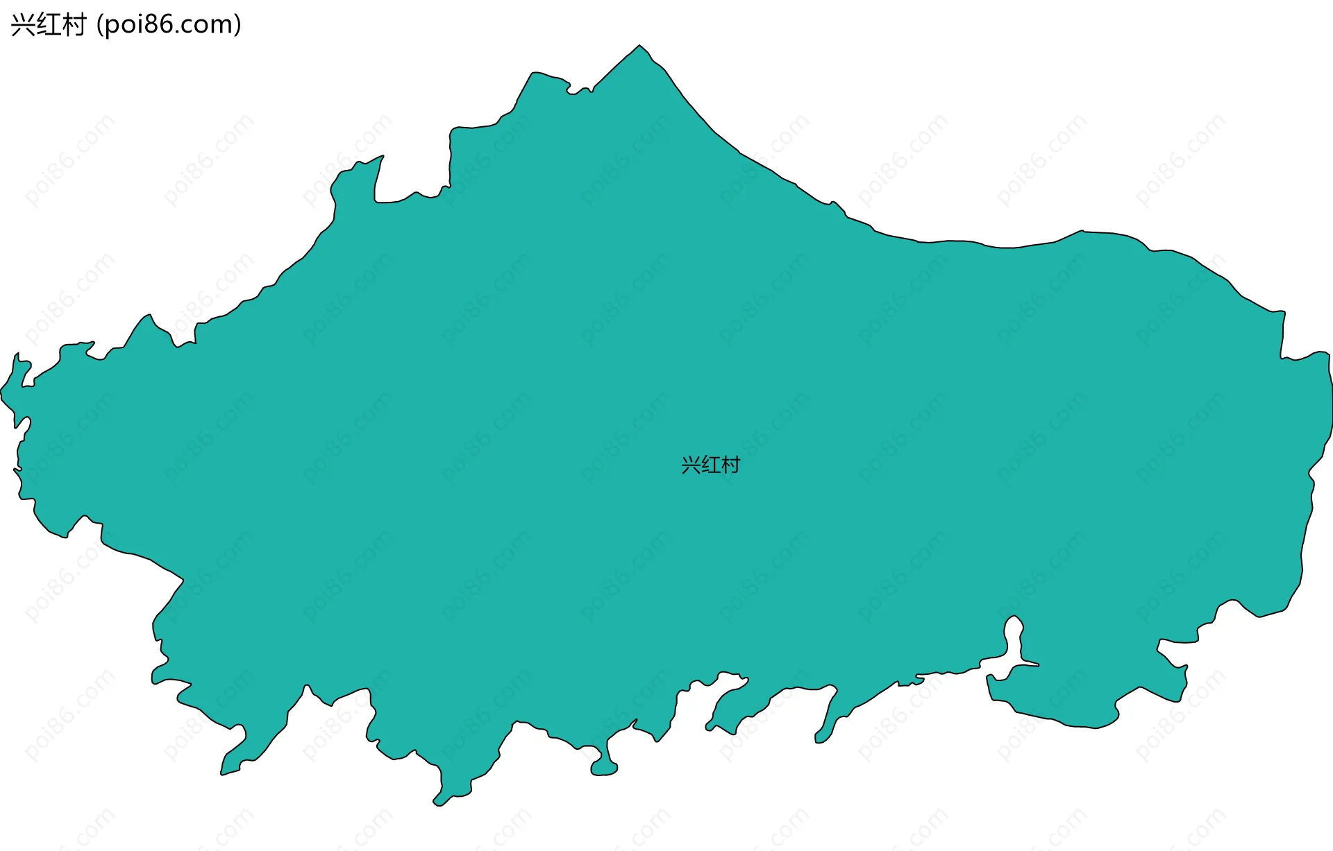 兴红村边界地图