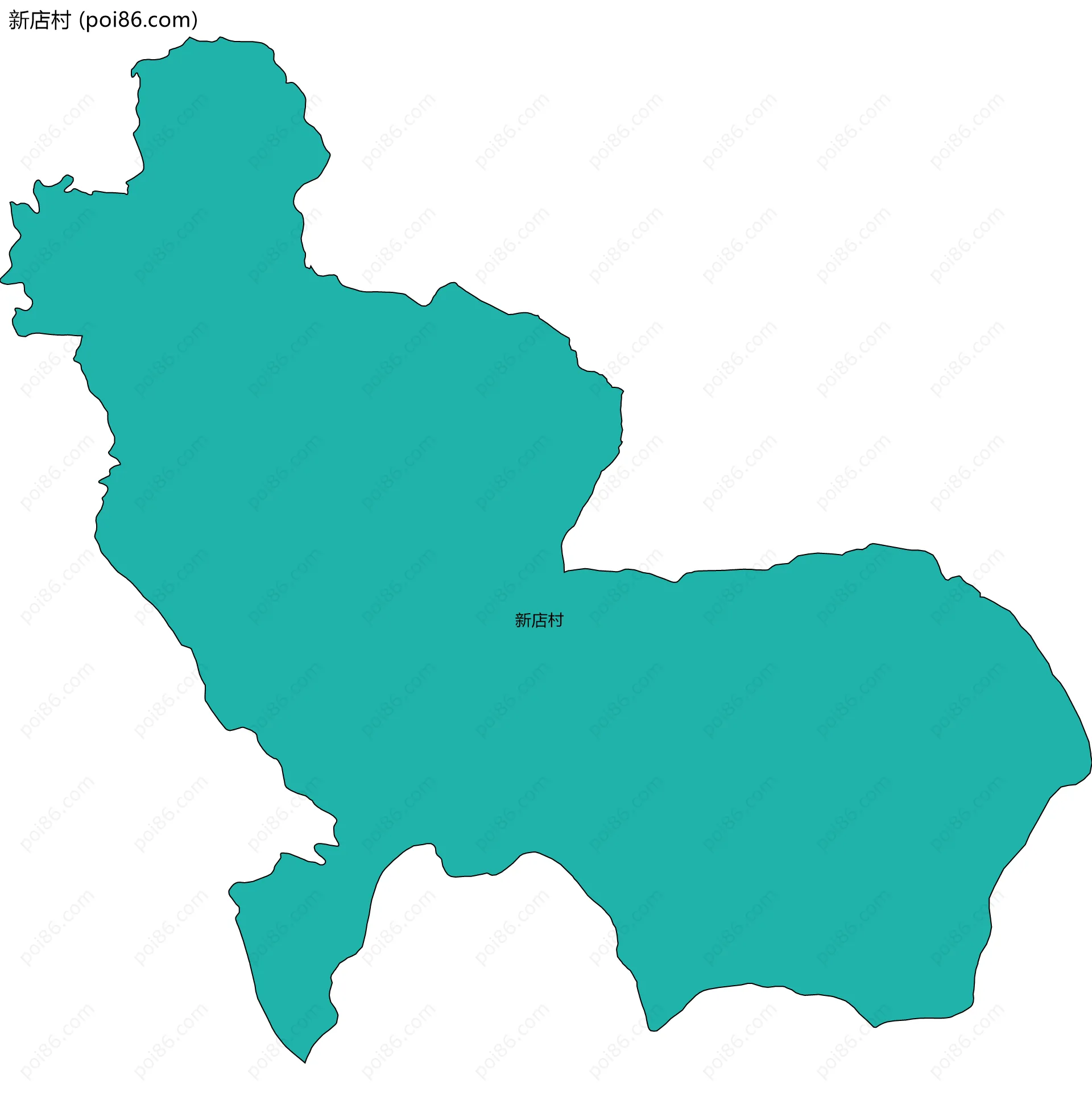 新店村边界地图