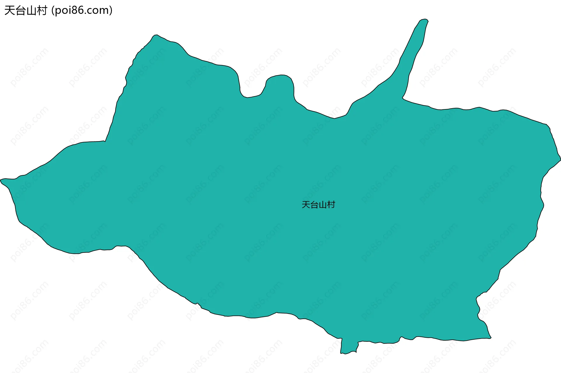 天台山村边界地图