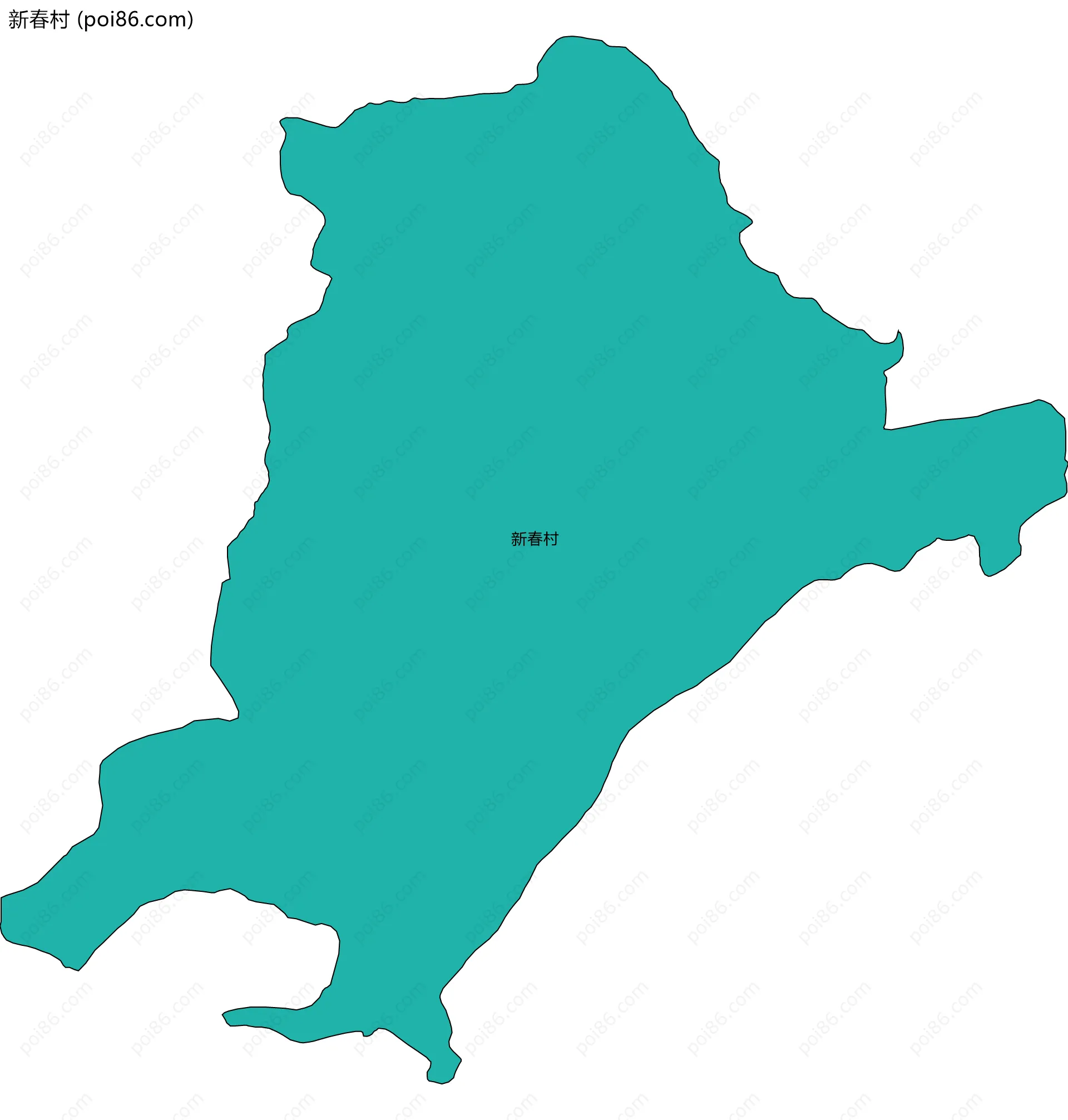 新春村边界地图