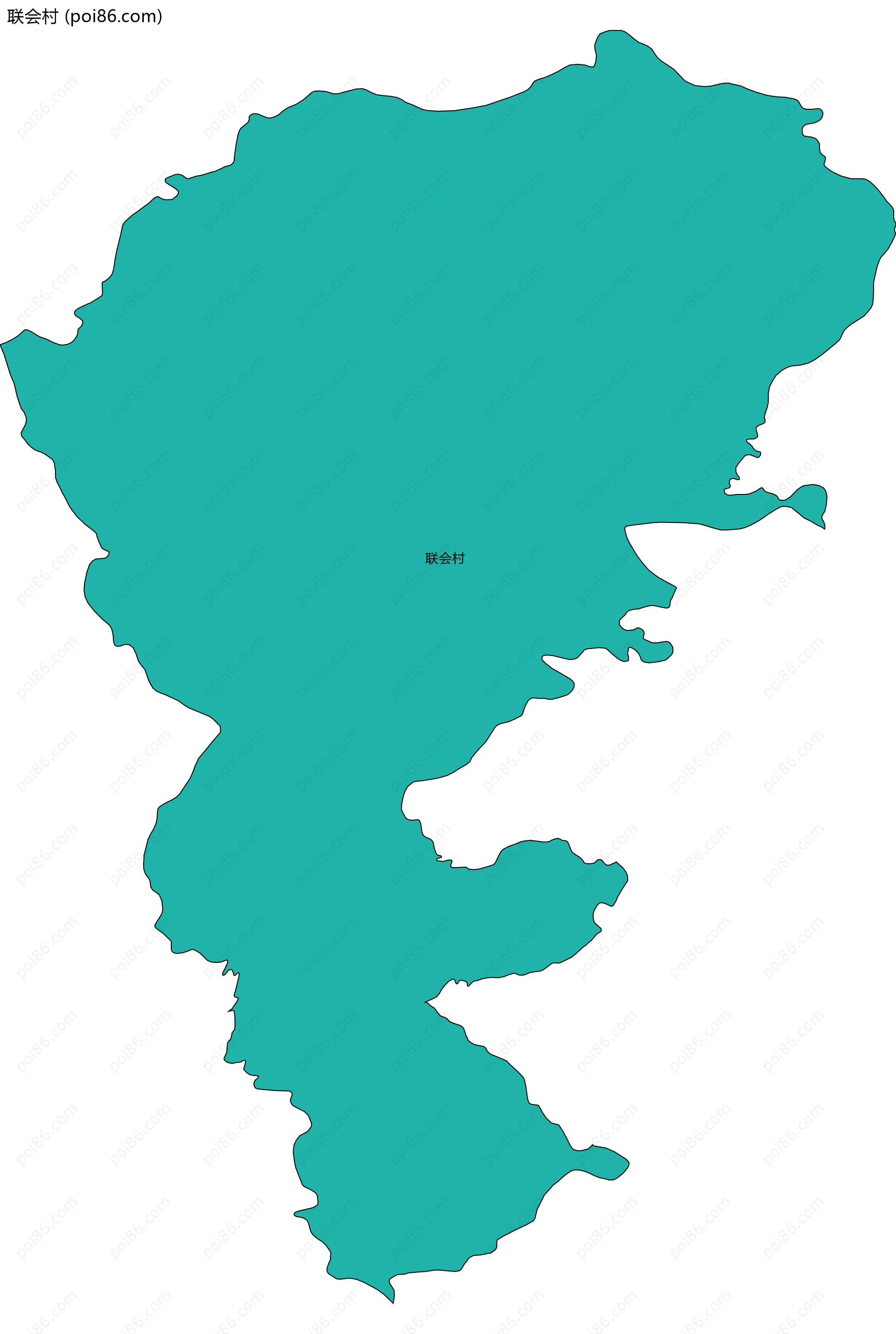 联会村边界地图