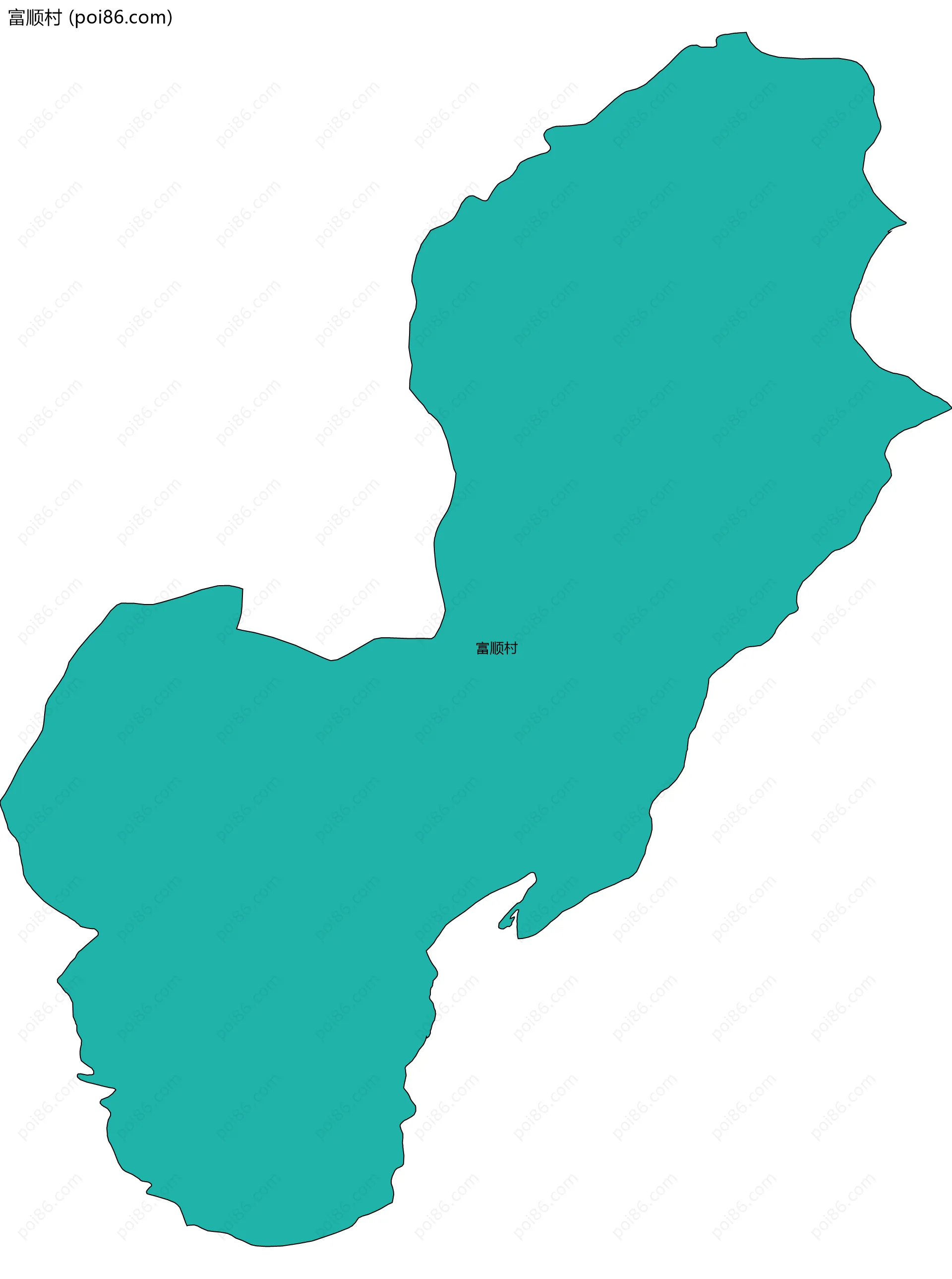 富顺村边界地图