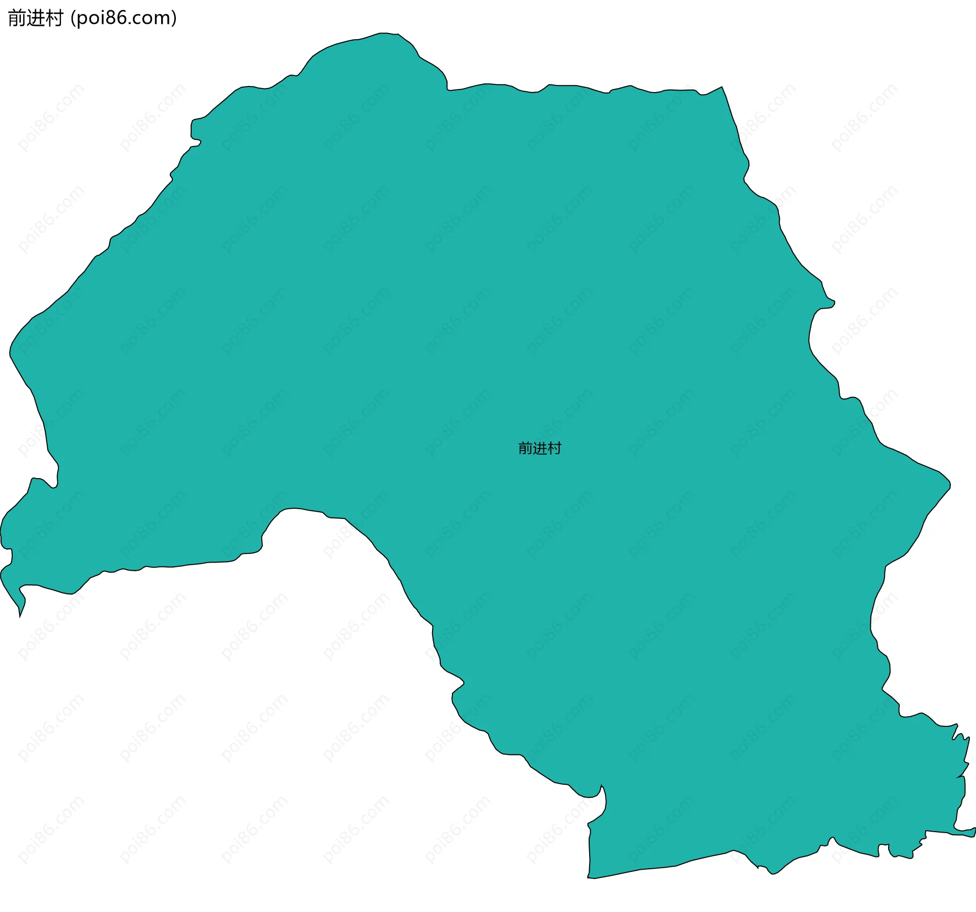 前进村边界地图