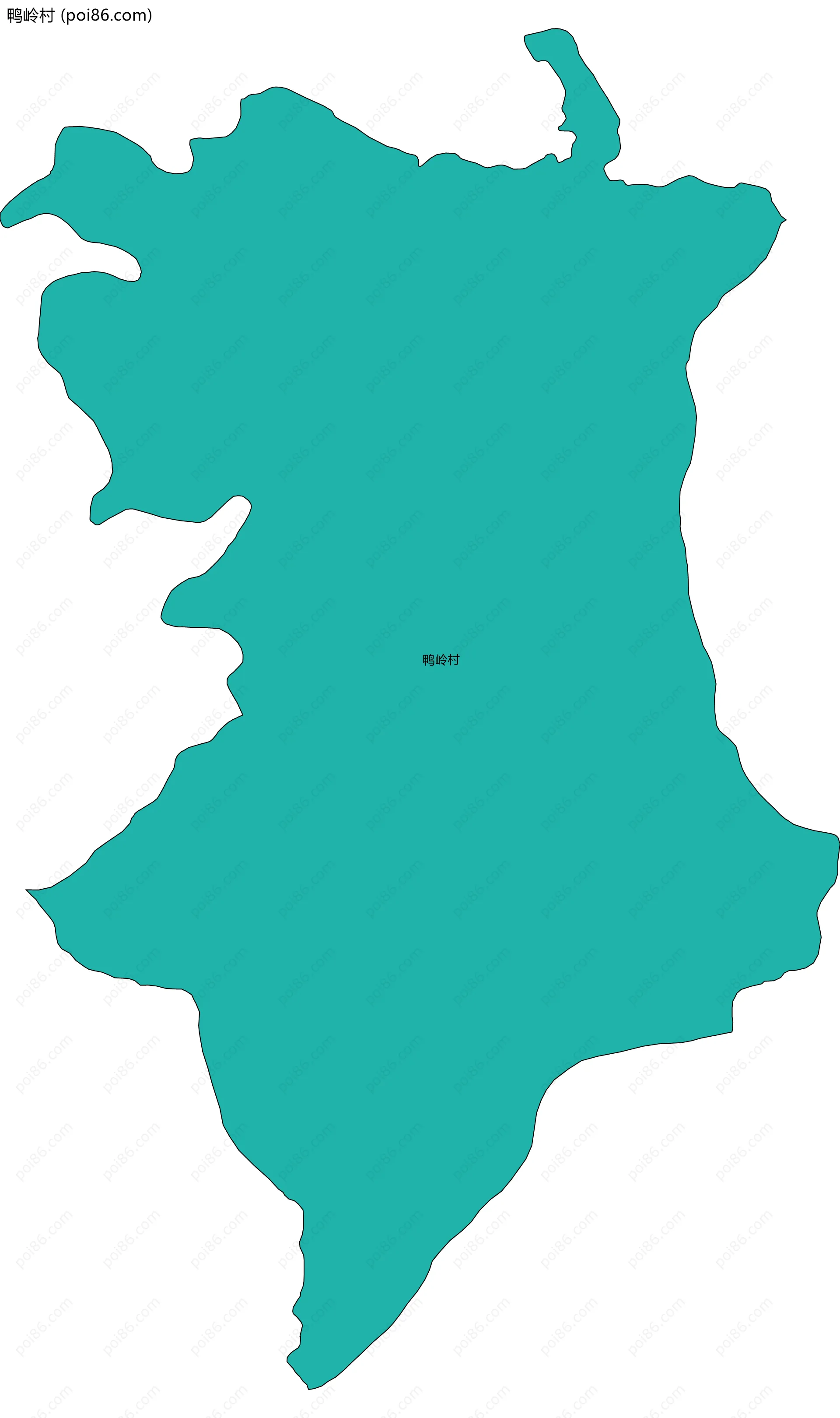 鸭岭村边界地图