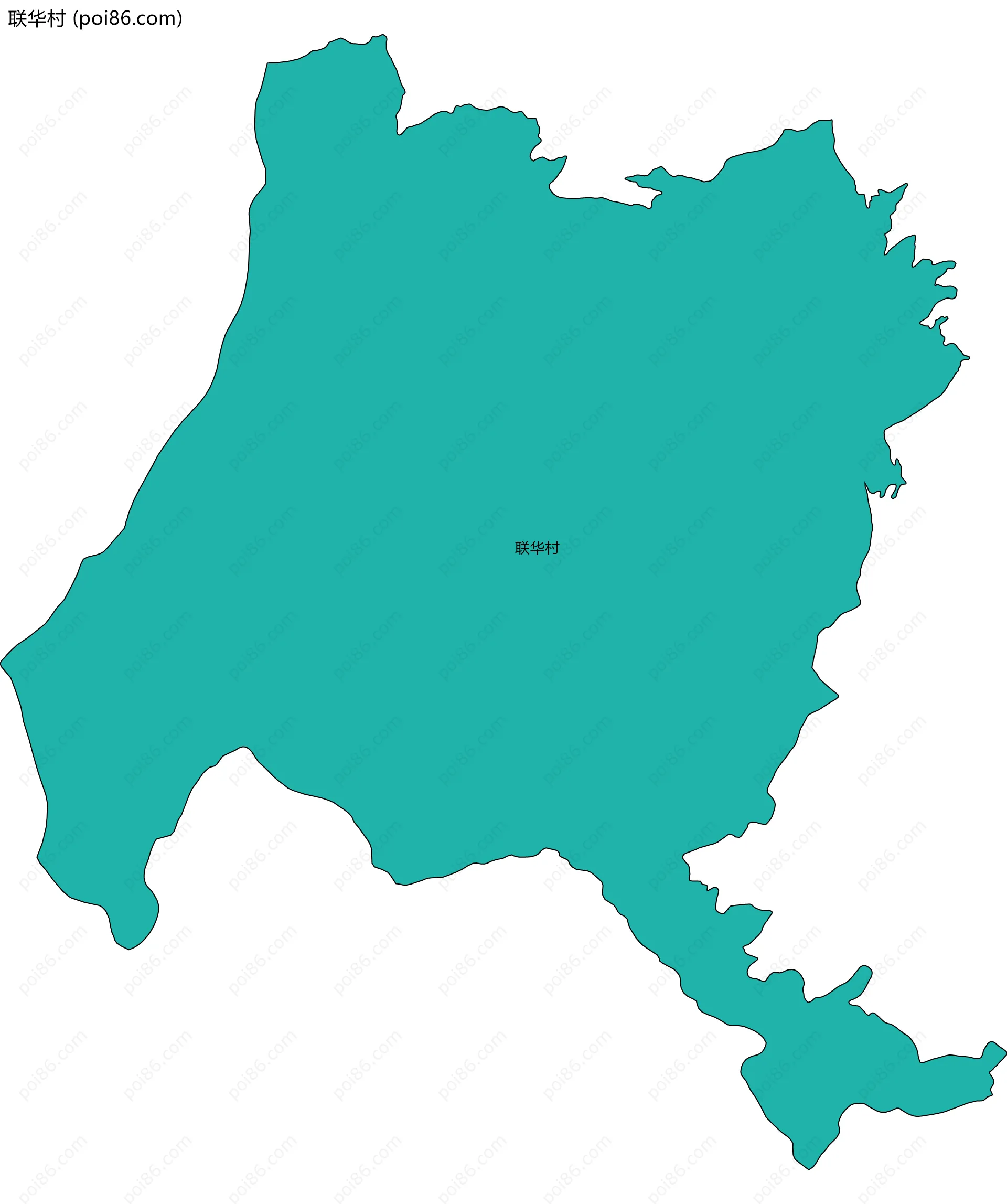 联华村边界地图