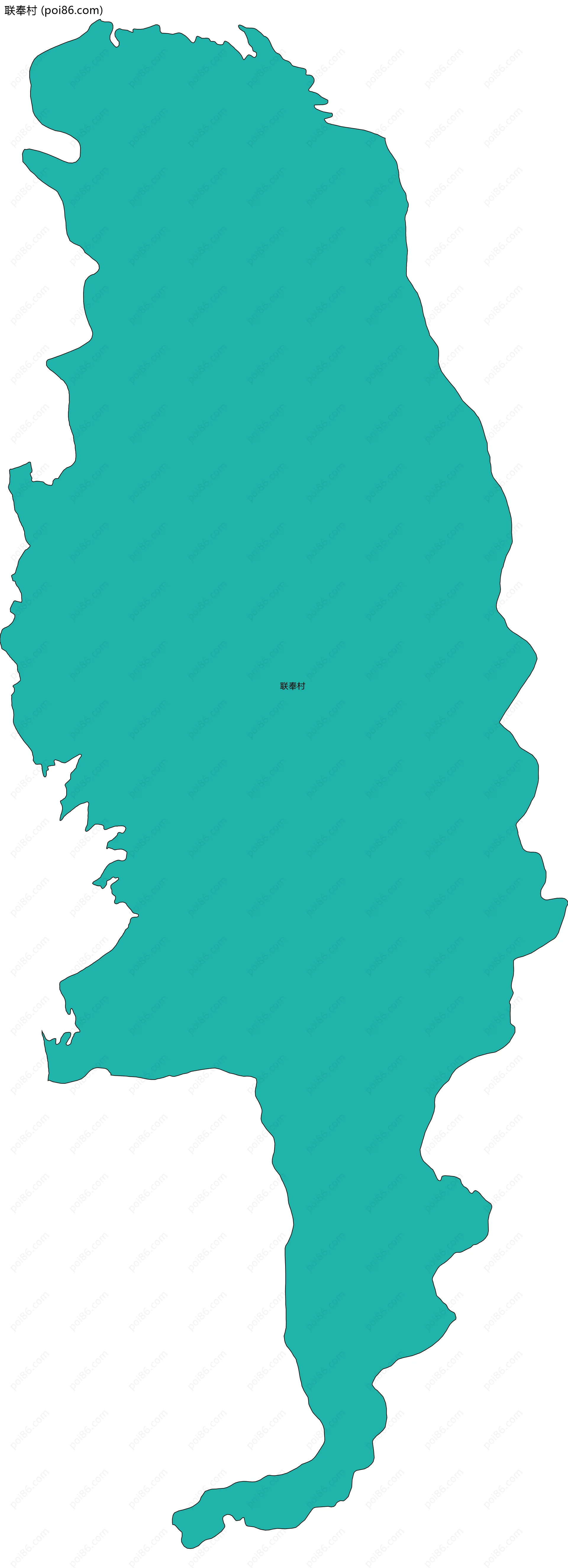 联奉村边界地图