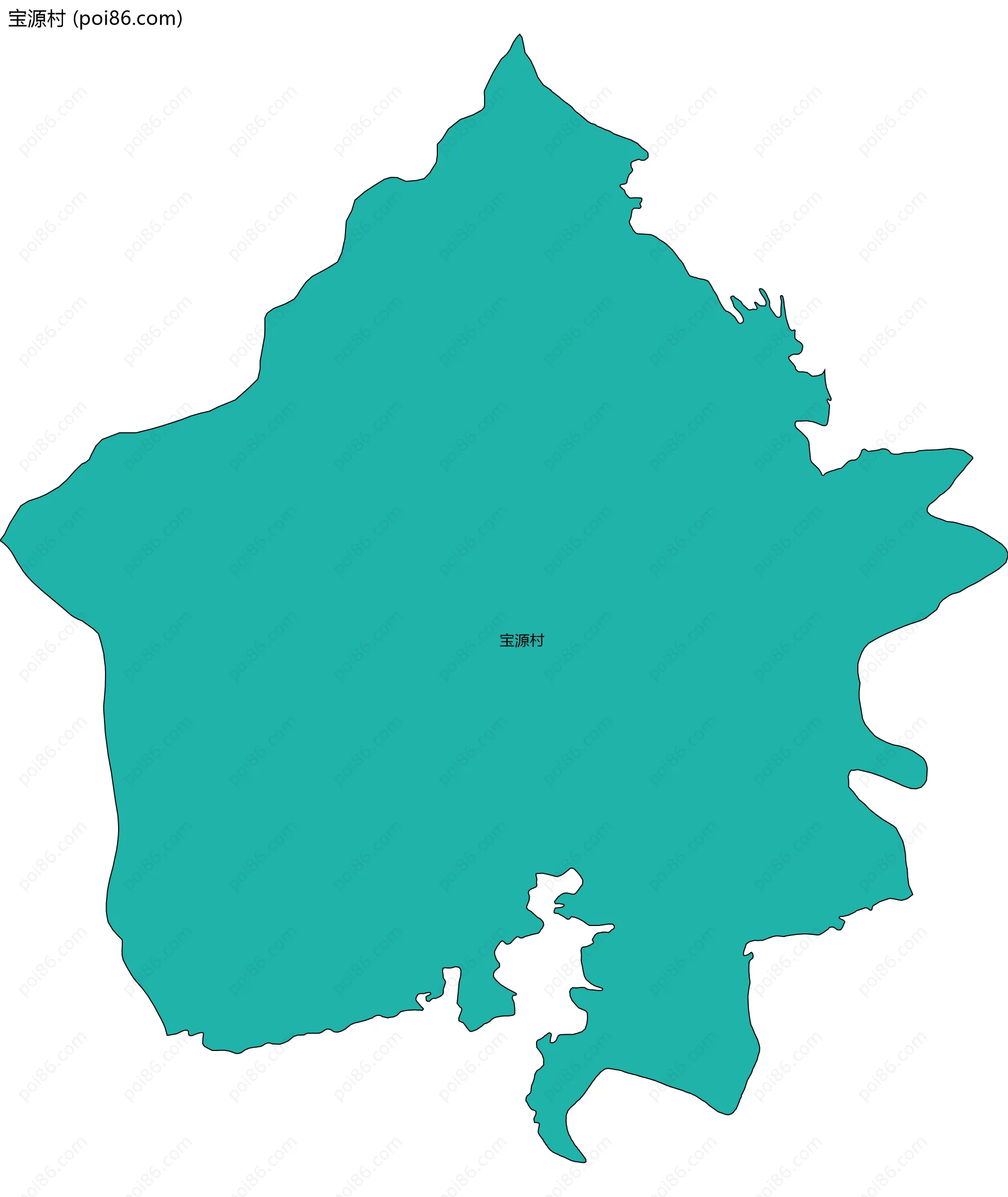宝源村边界地图