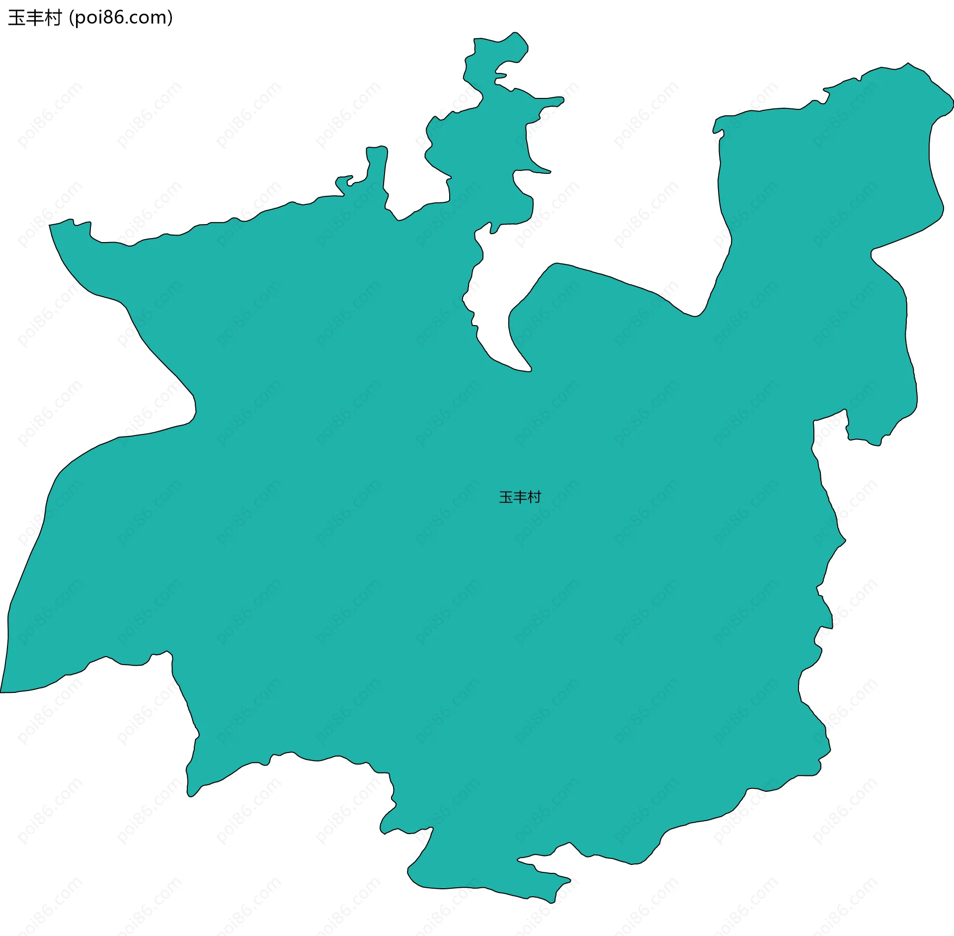 玉丰村边界地图