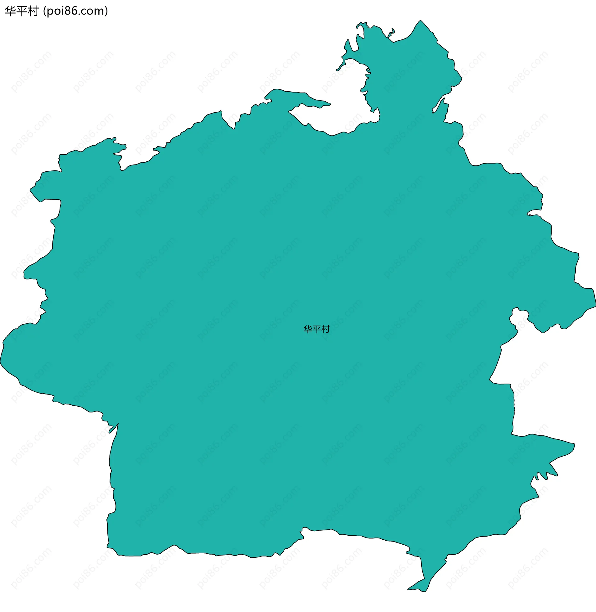 华平村边界地图