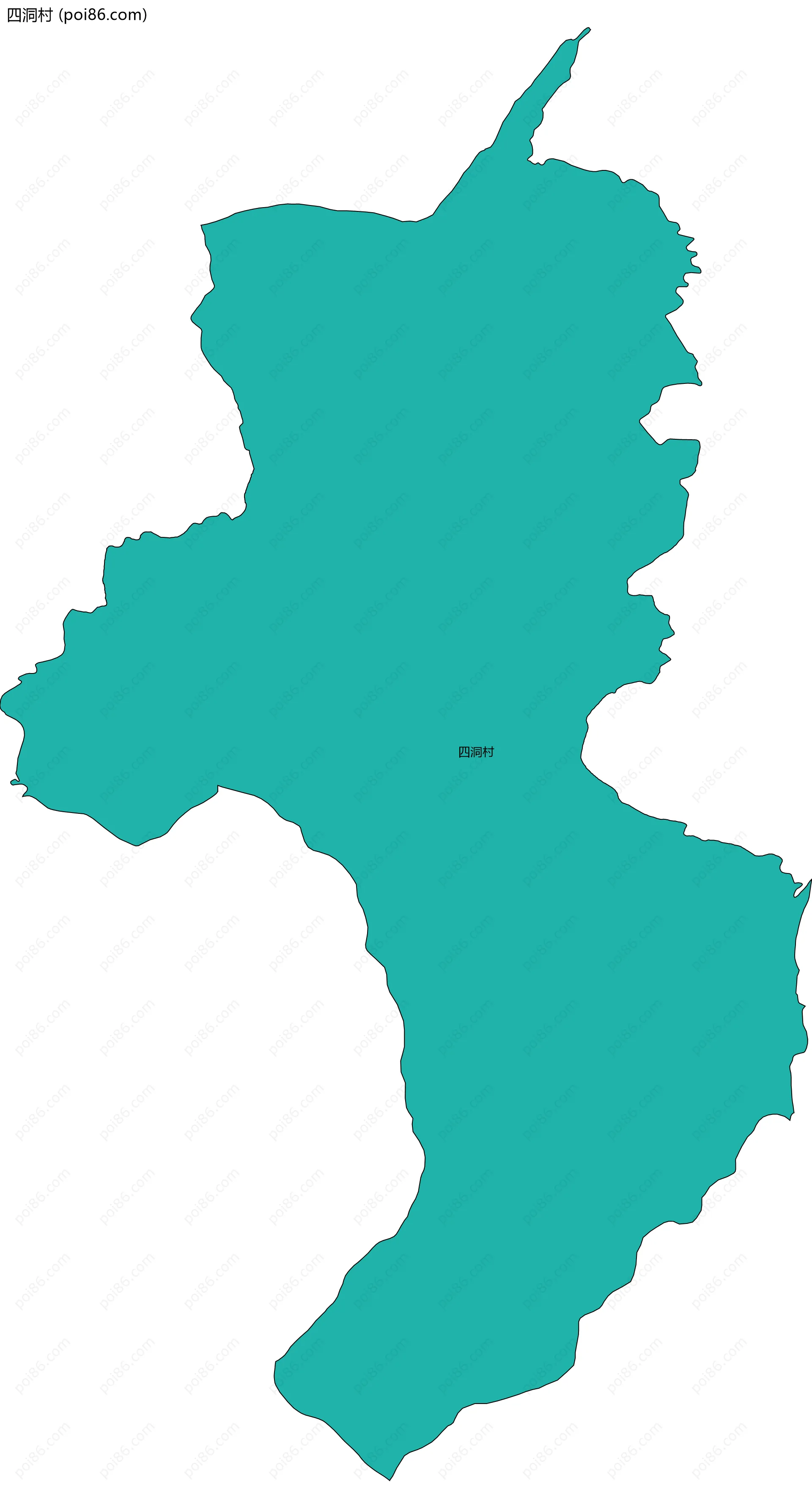 四洞村边界地图