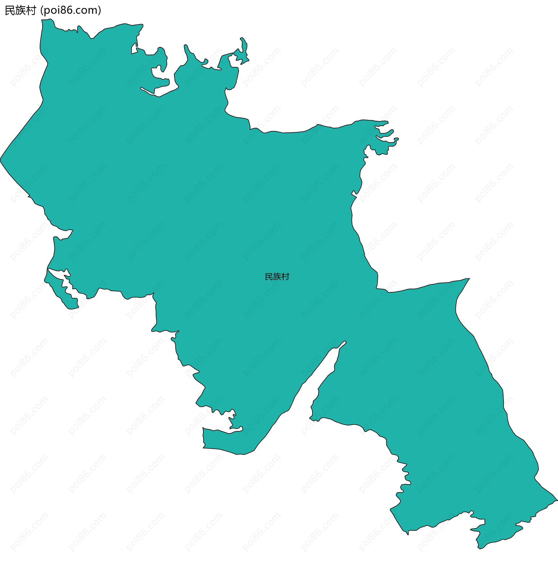 民族村边界地图