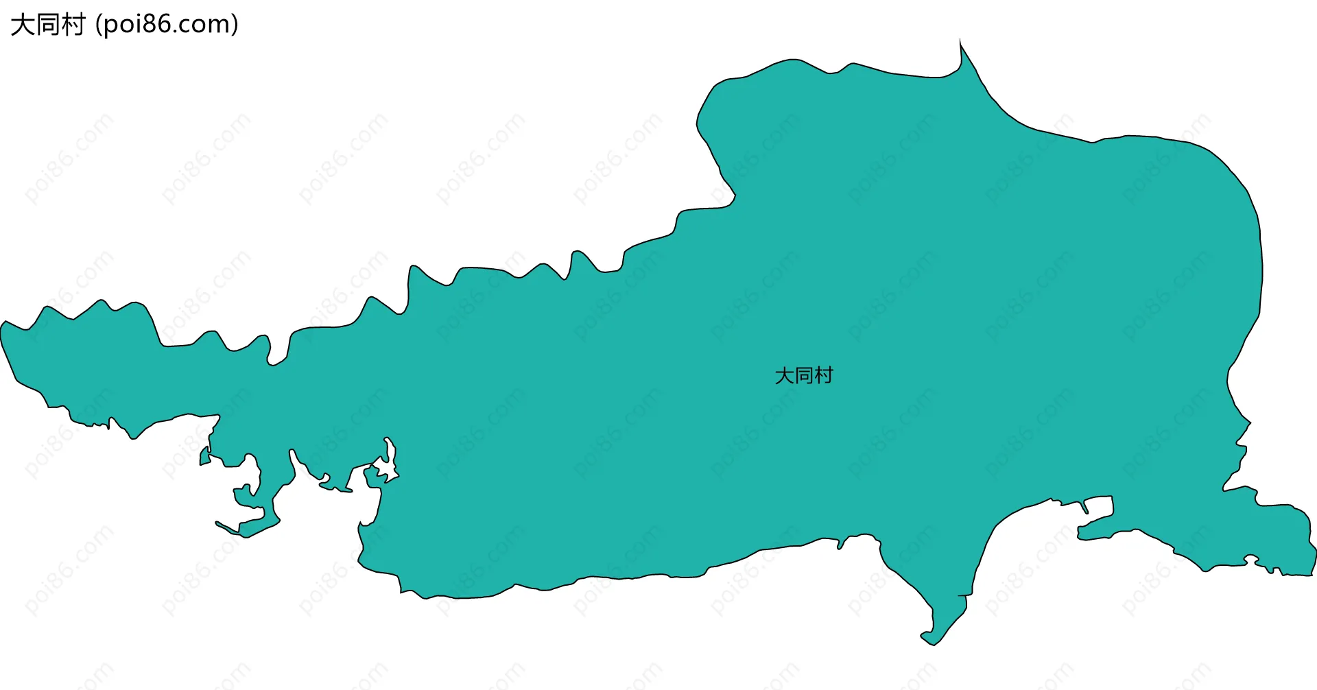 大同村边界地图