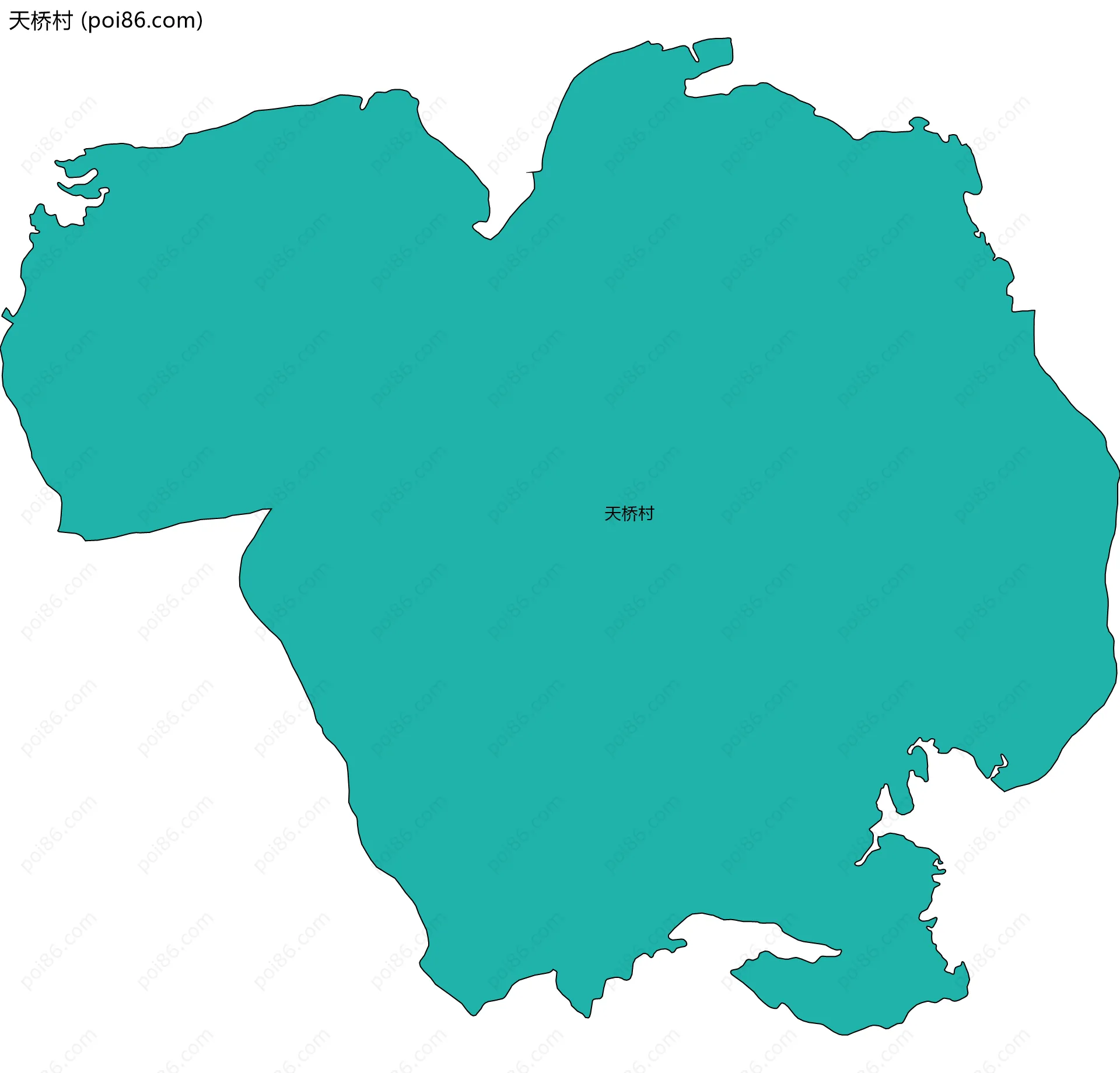 天桥村边界地图
