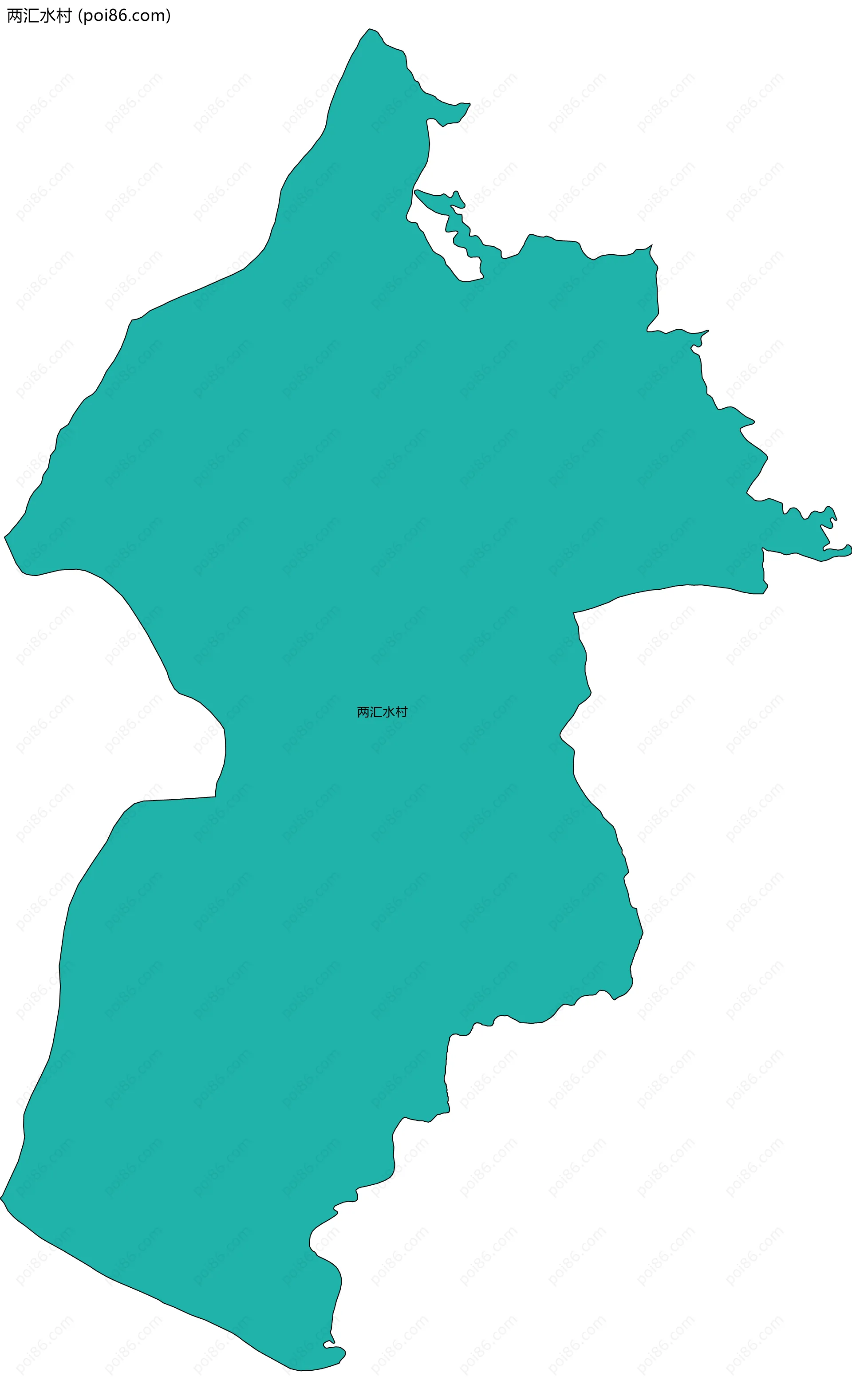 两汇水村边界地图