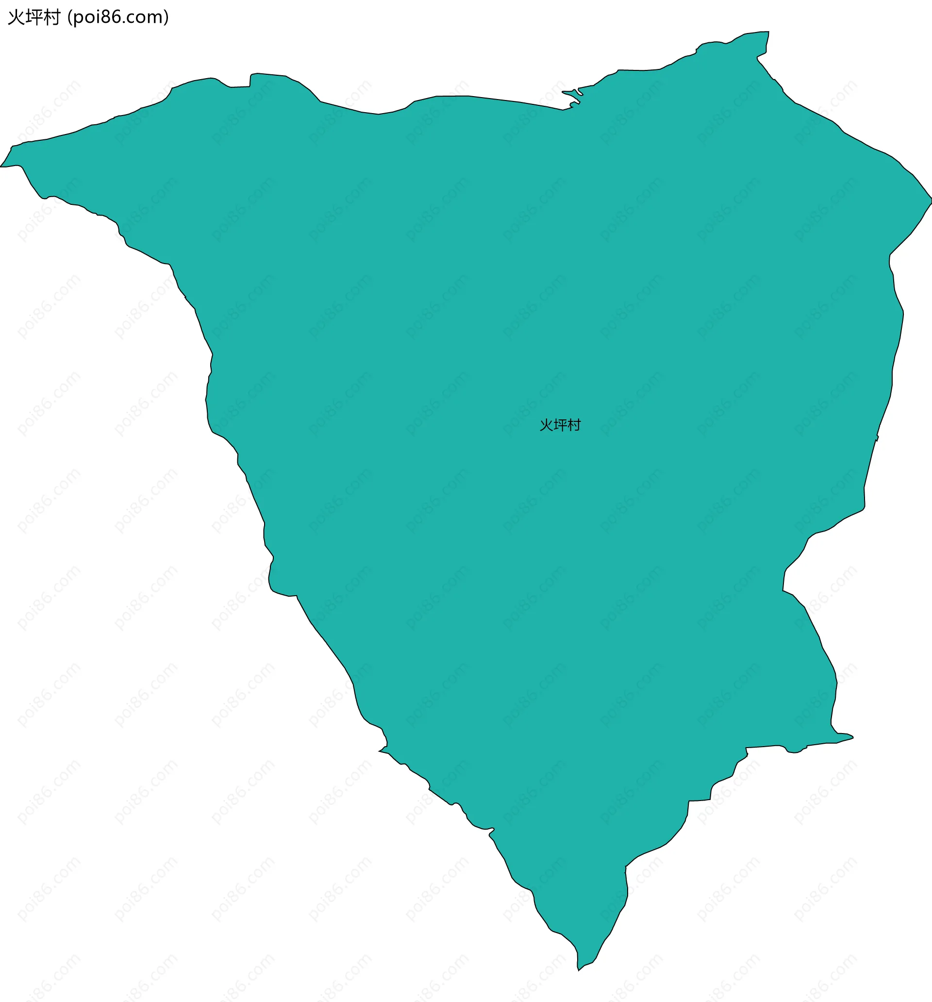 火坪村边界地图