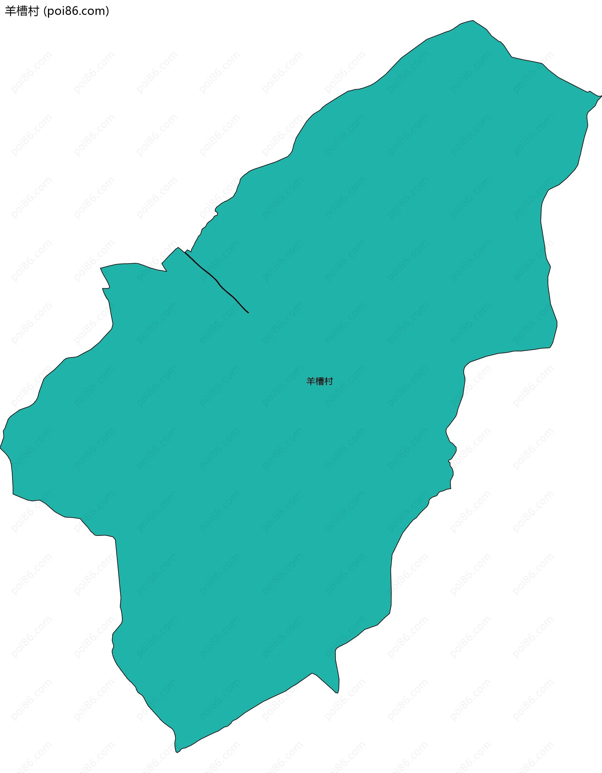 羊槽村边界地图