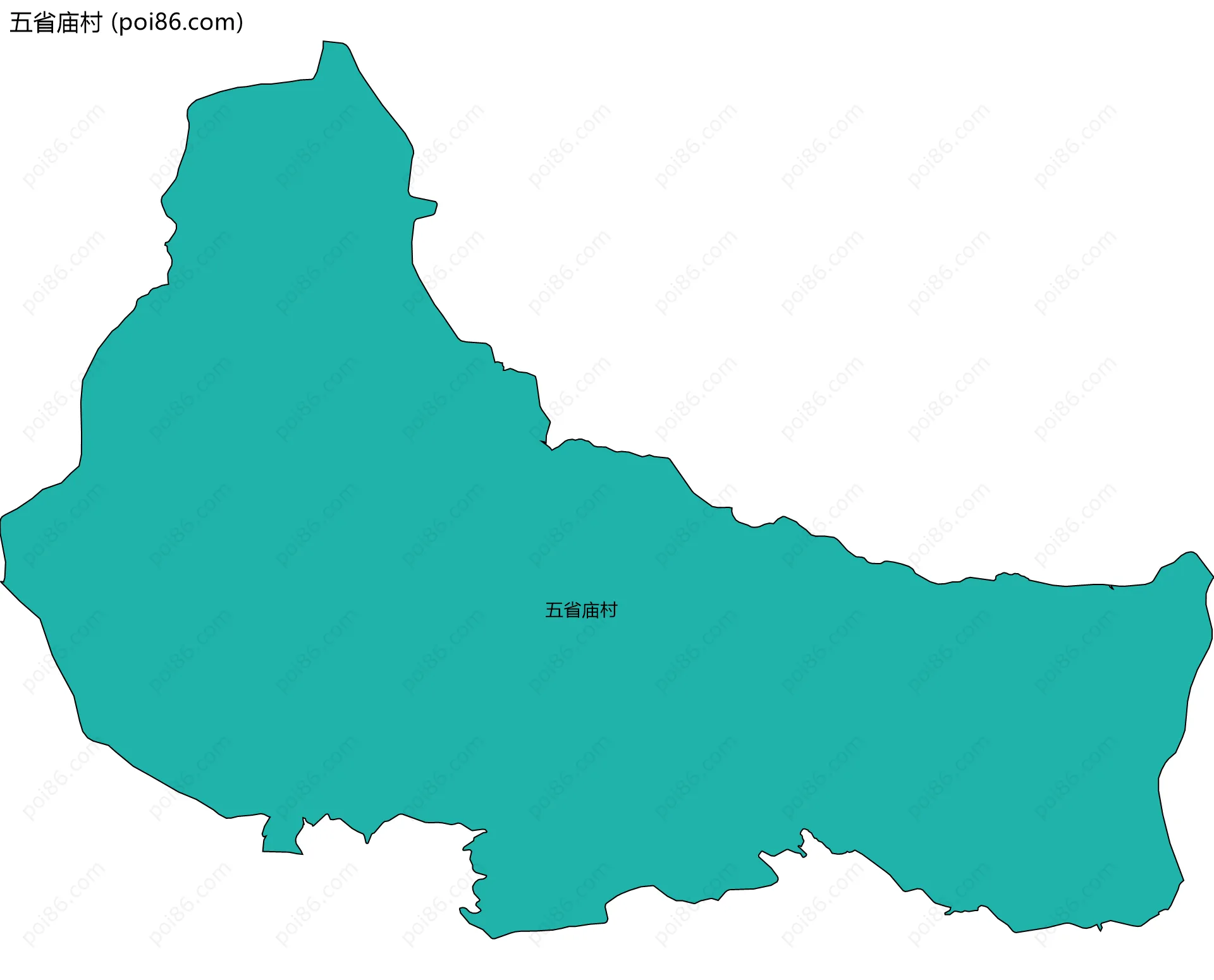 五省庙村边界地图