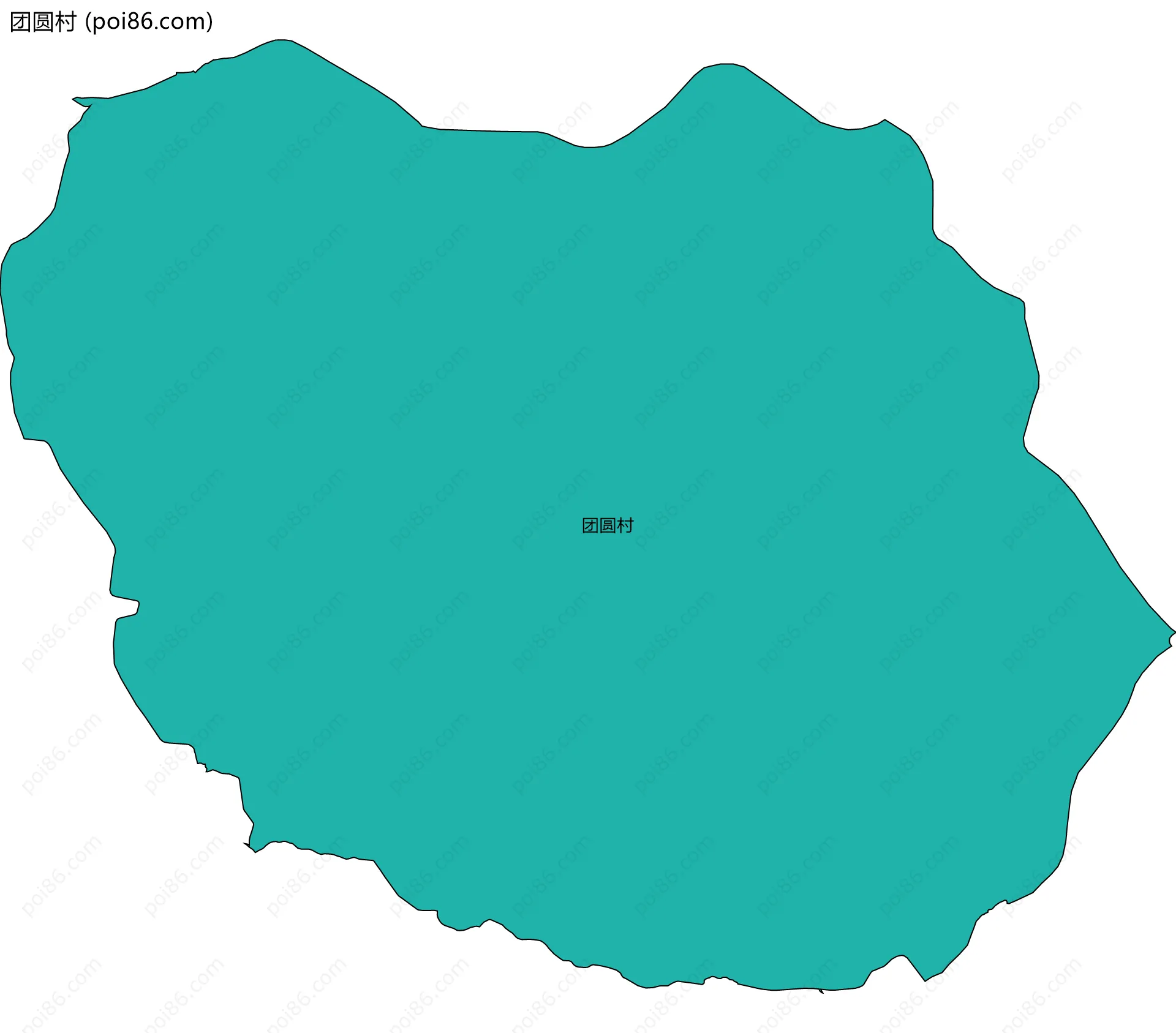 团圆村边界地图