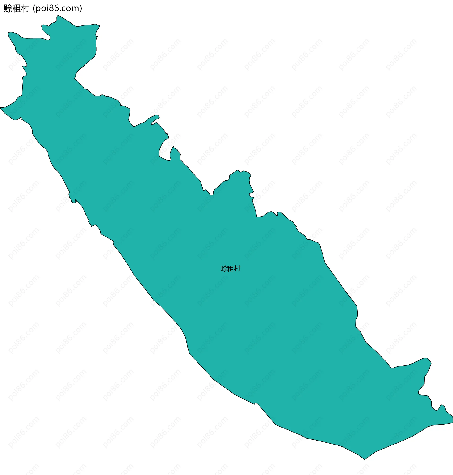 赊租村边界地图