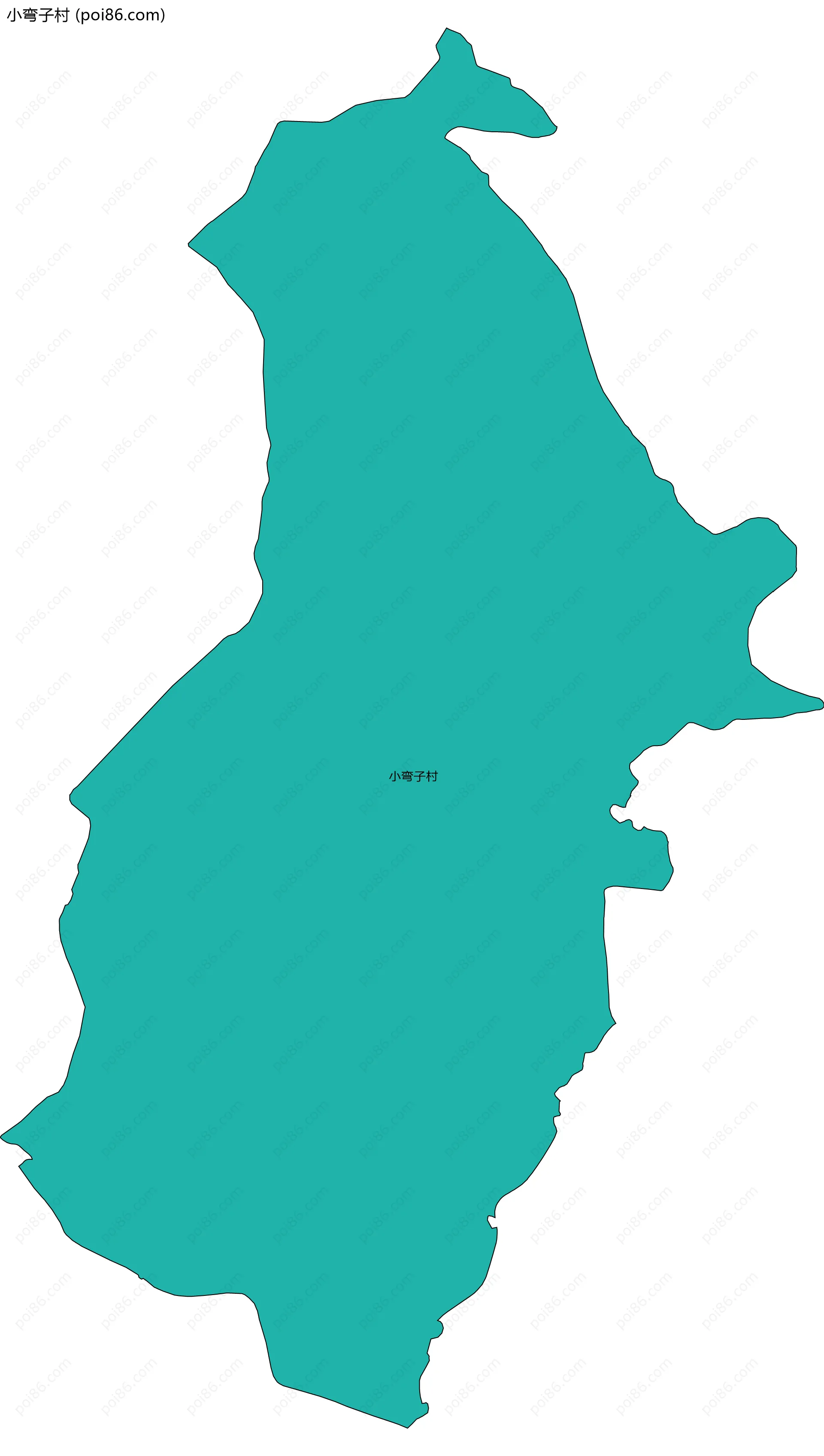 小弯子村边界地图