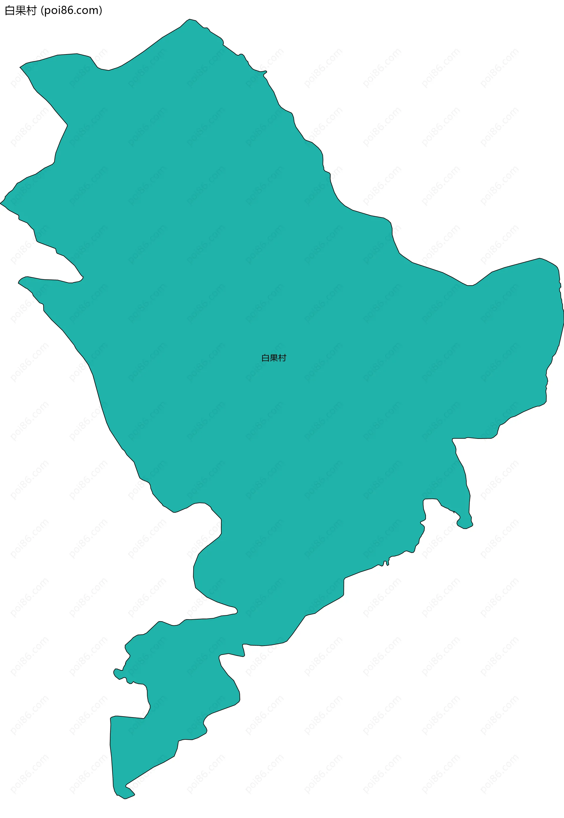 白果村边界地图