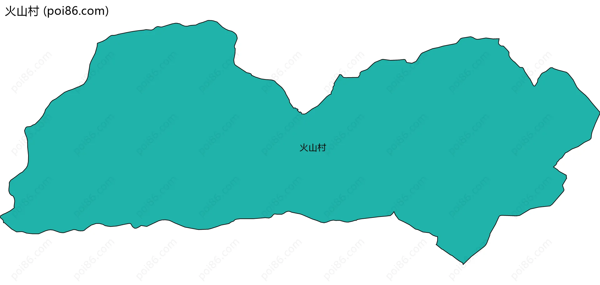 火山村边界地图