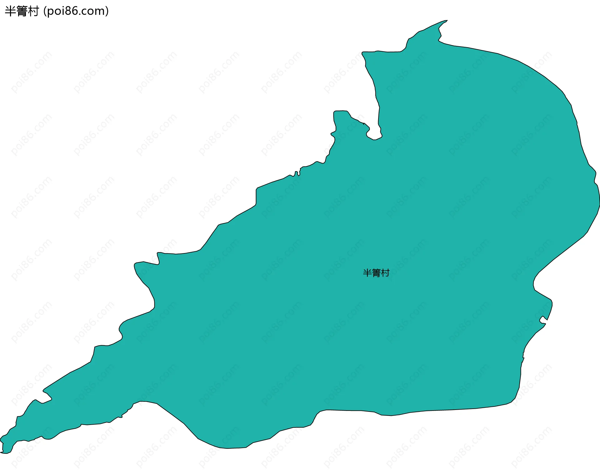 半箐村边界地图