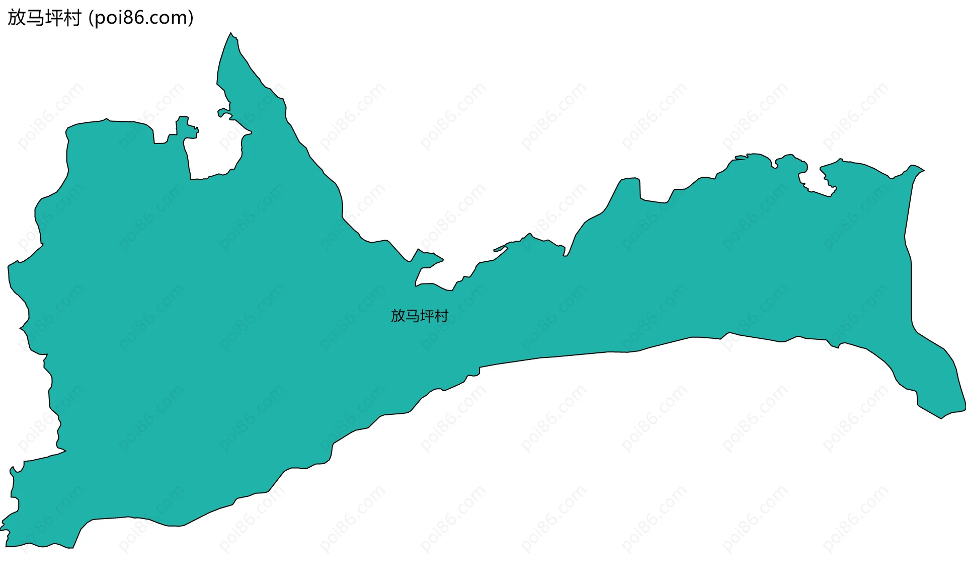 放马坪村边界地图