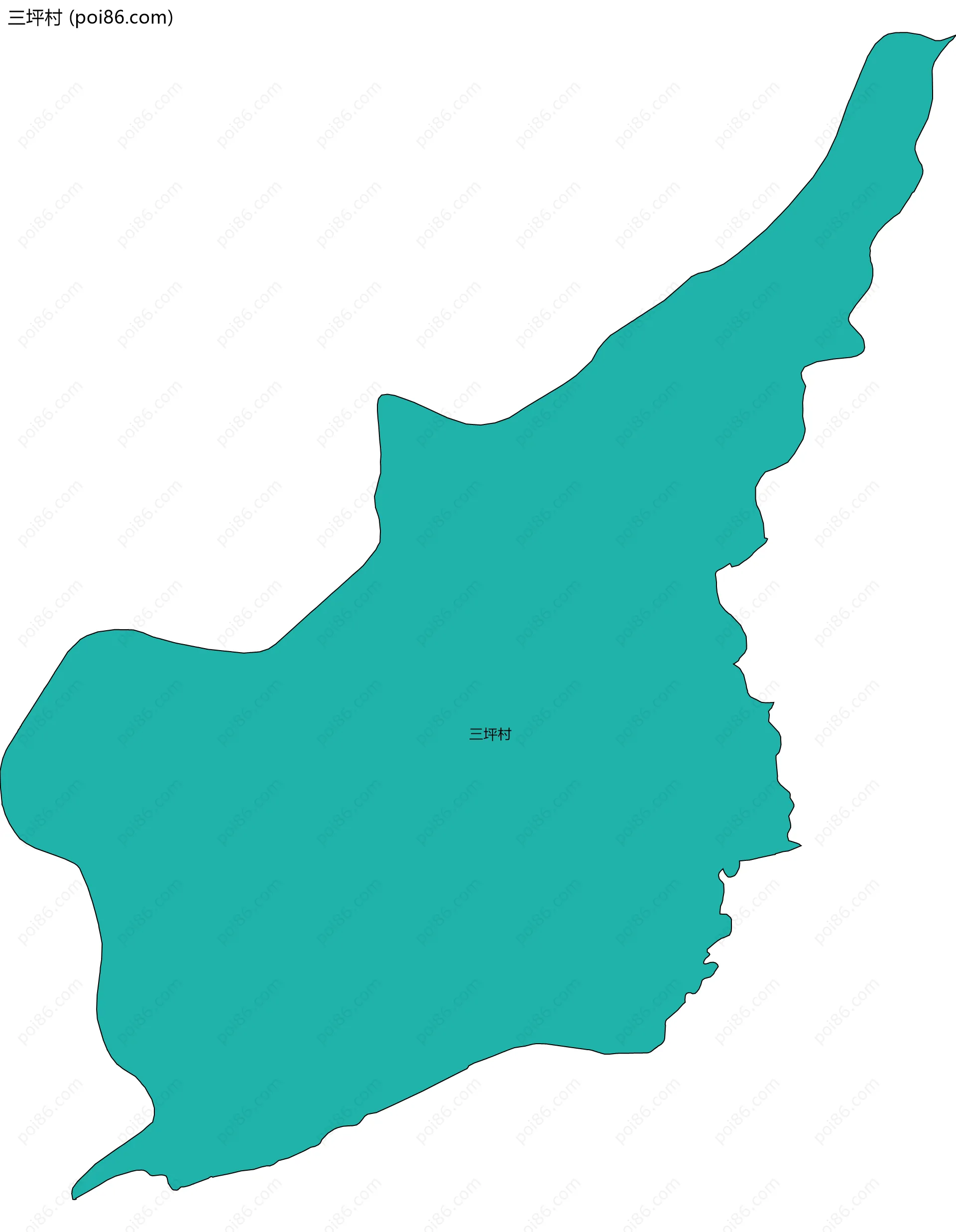 三坪村边界地图