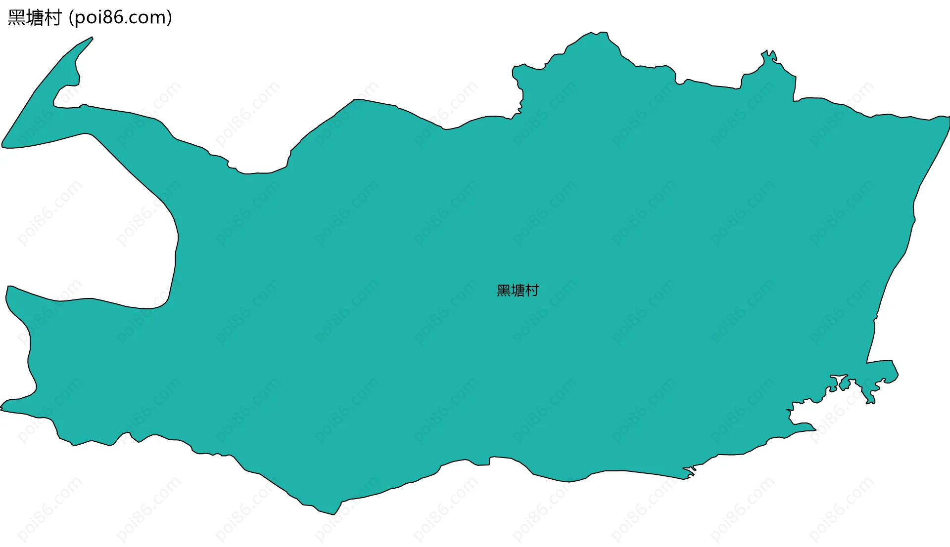 黑塘村边界地图