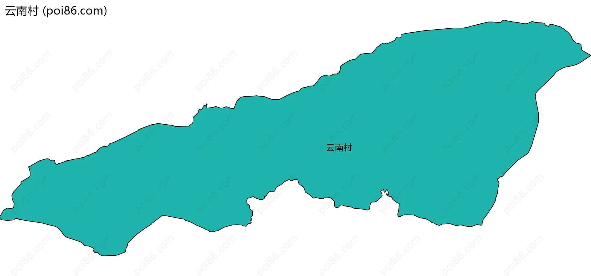 云南村边界地图