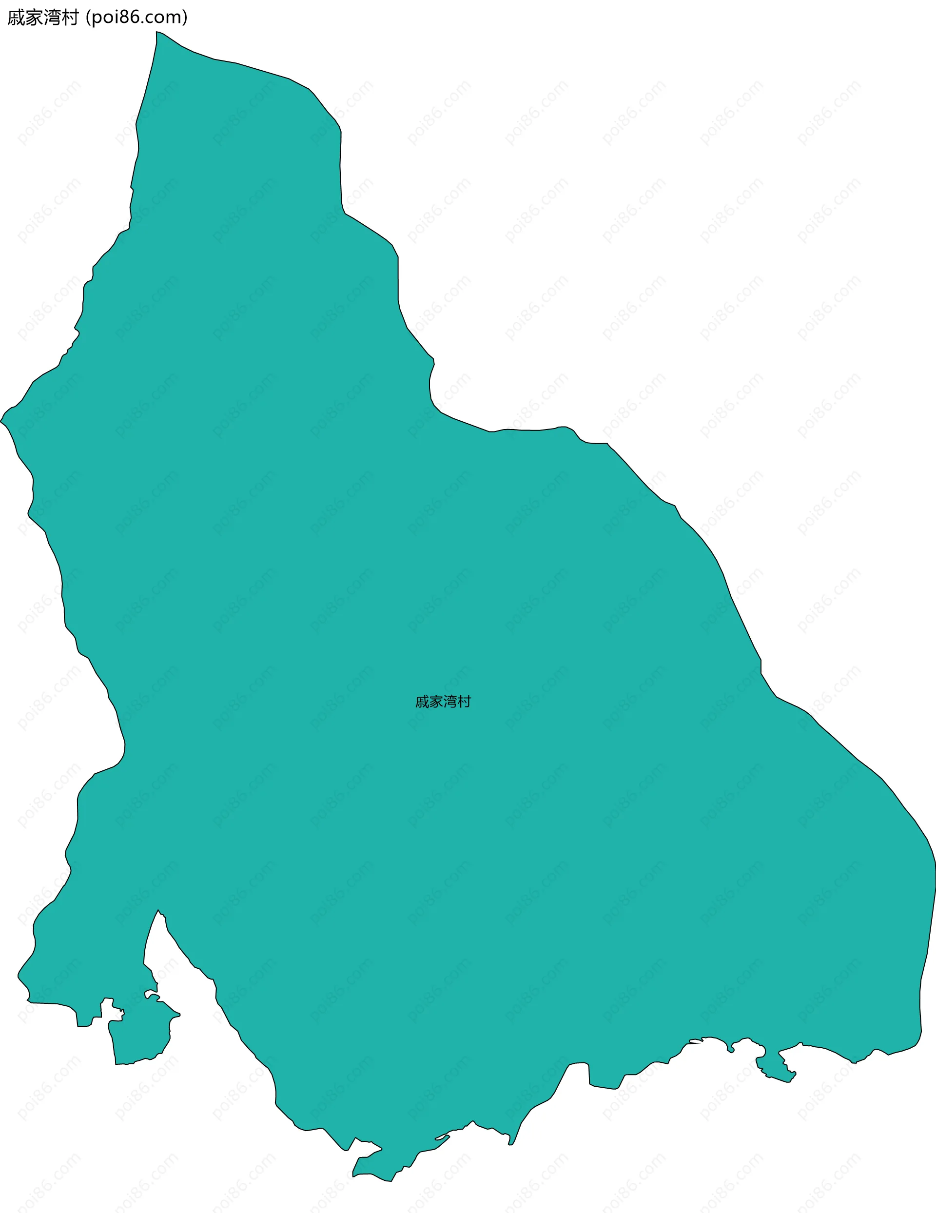 戚家湾村边界地图