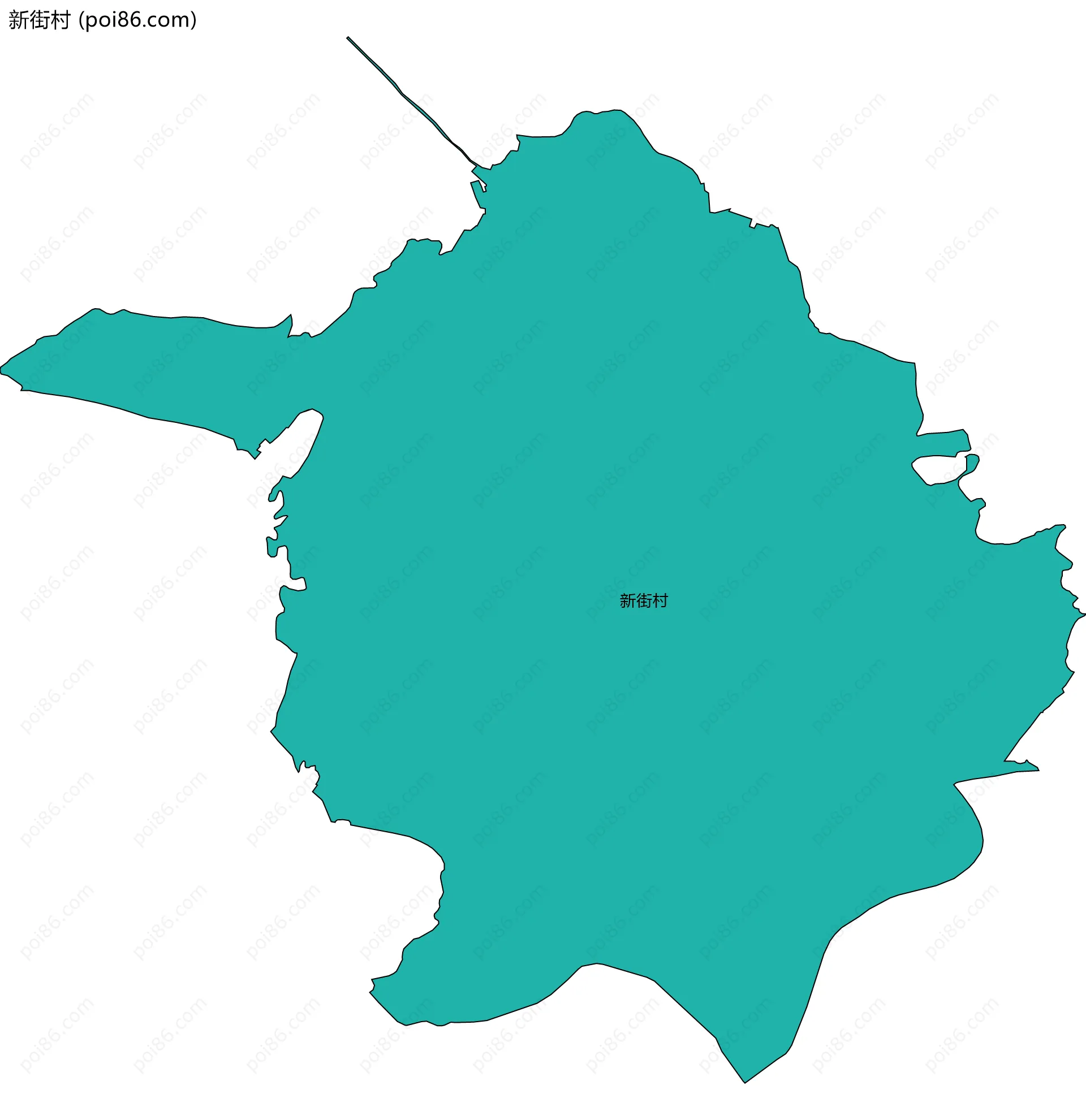 新街村边界地图