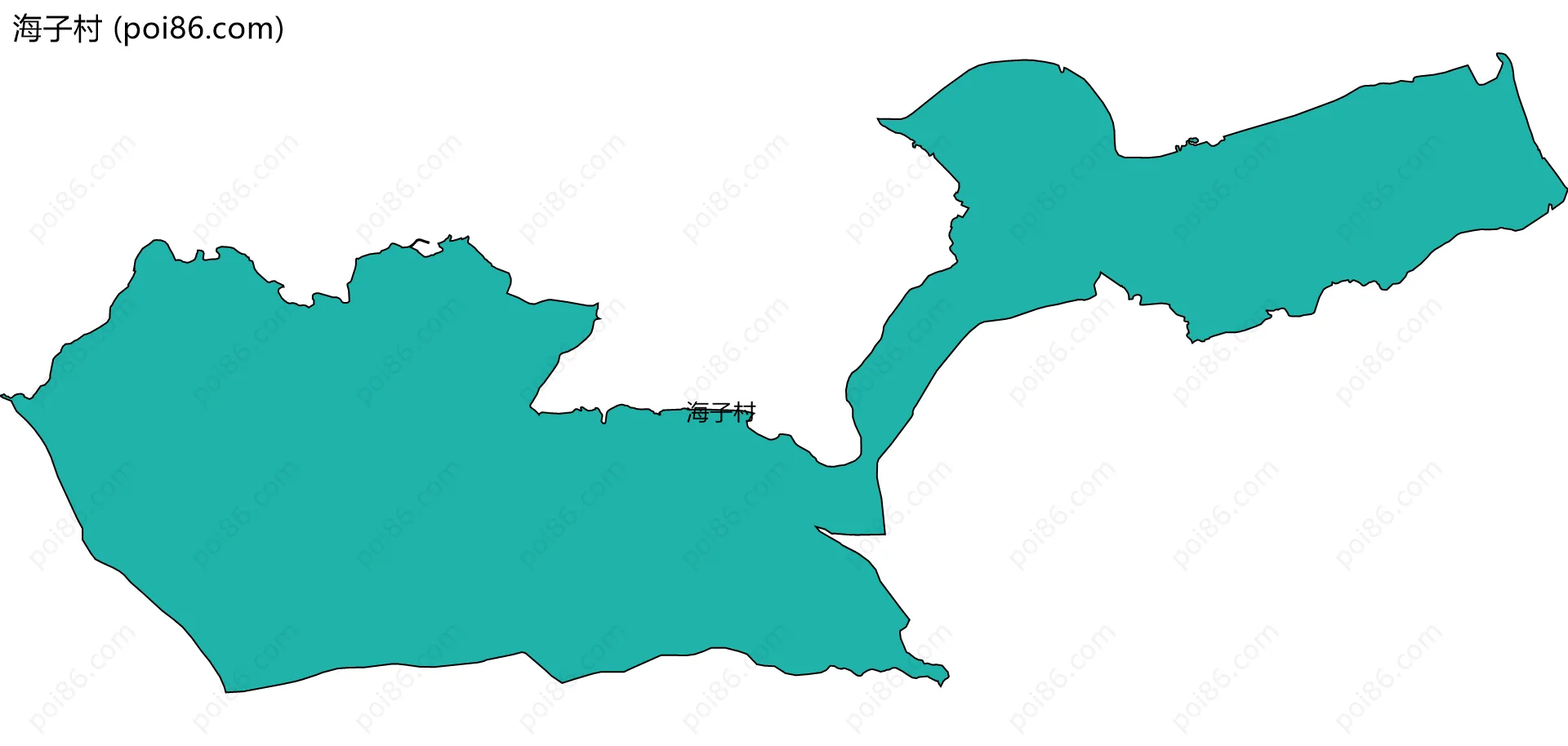 海子村边界地图